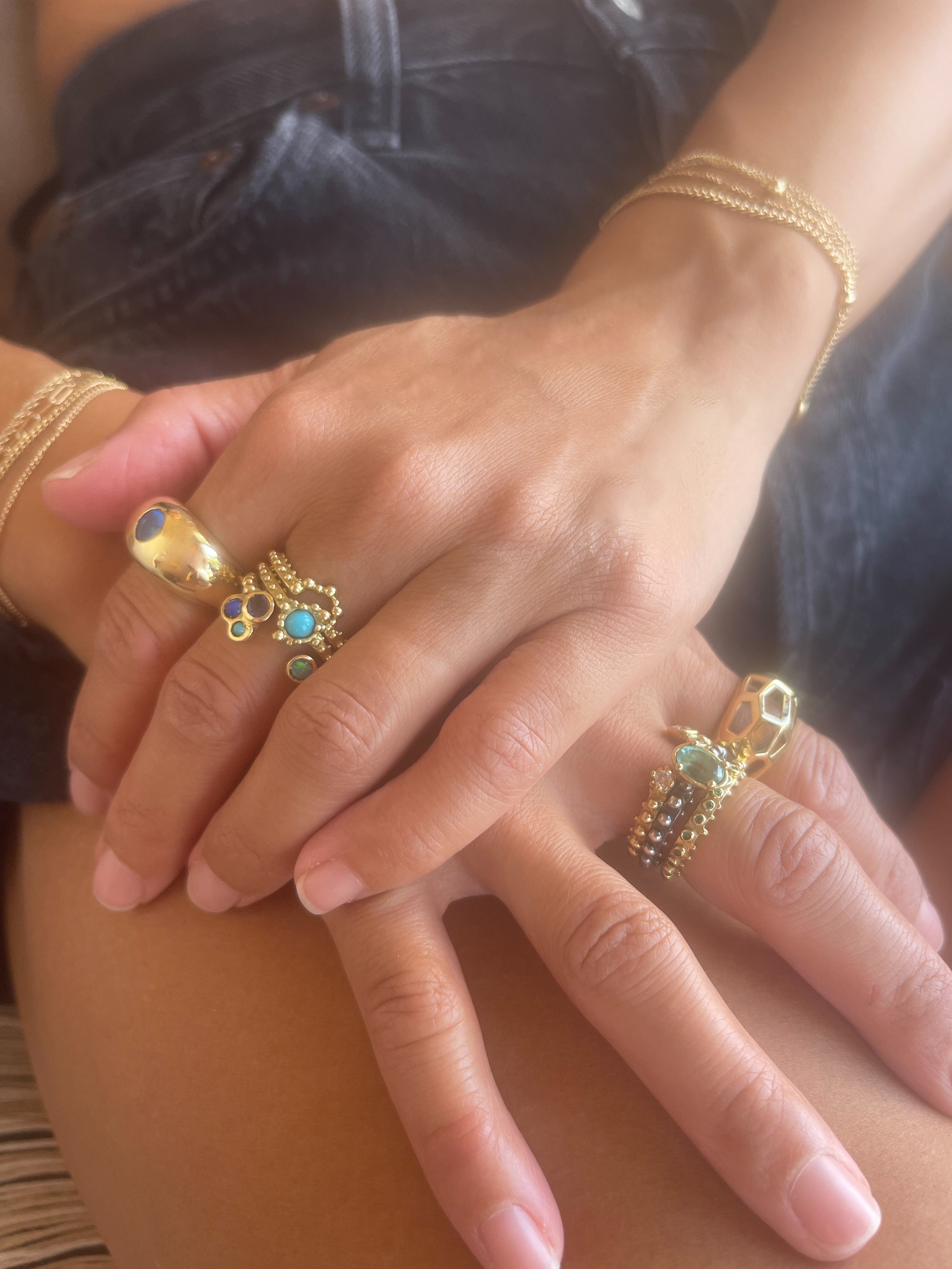 BOHEME BUBBLE TURQUOISE RING rts - Paz Lifestyle