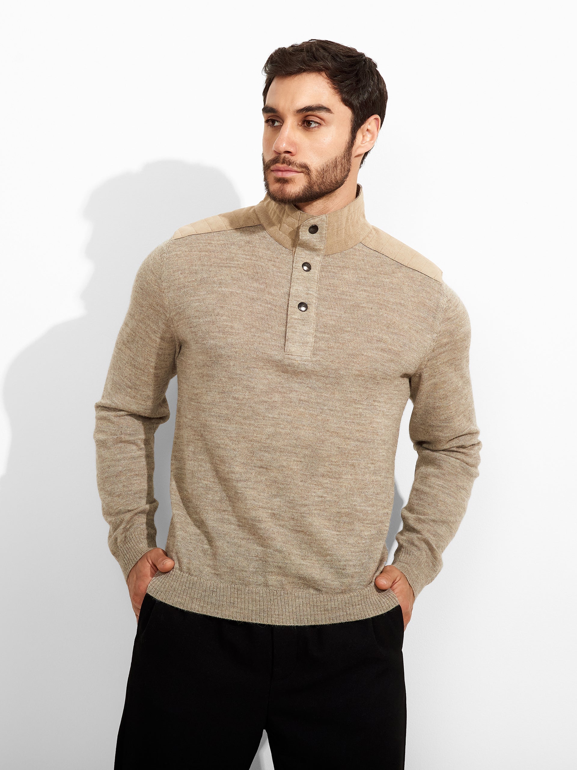 Zorba Sweater Baby Alpaca Color Beige - Paz Lifestyle