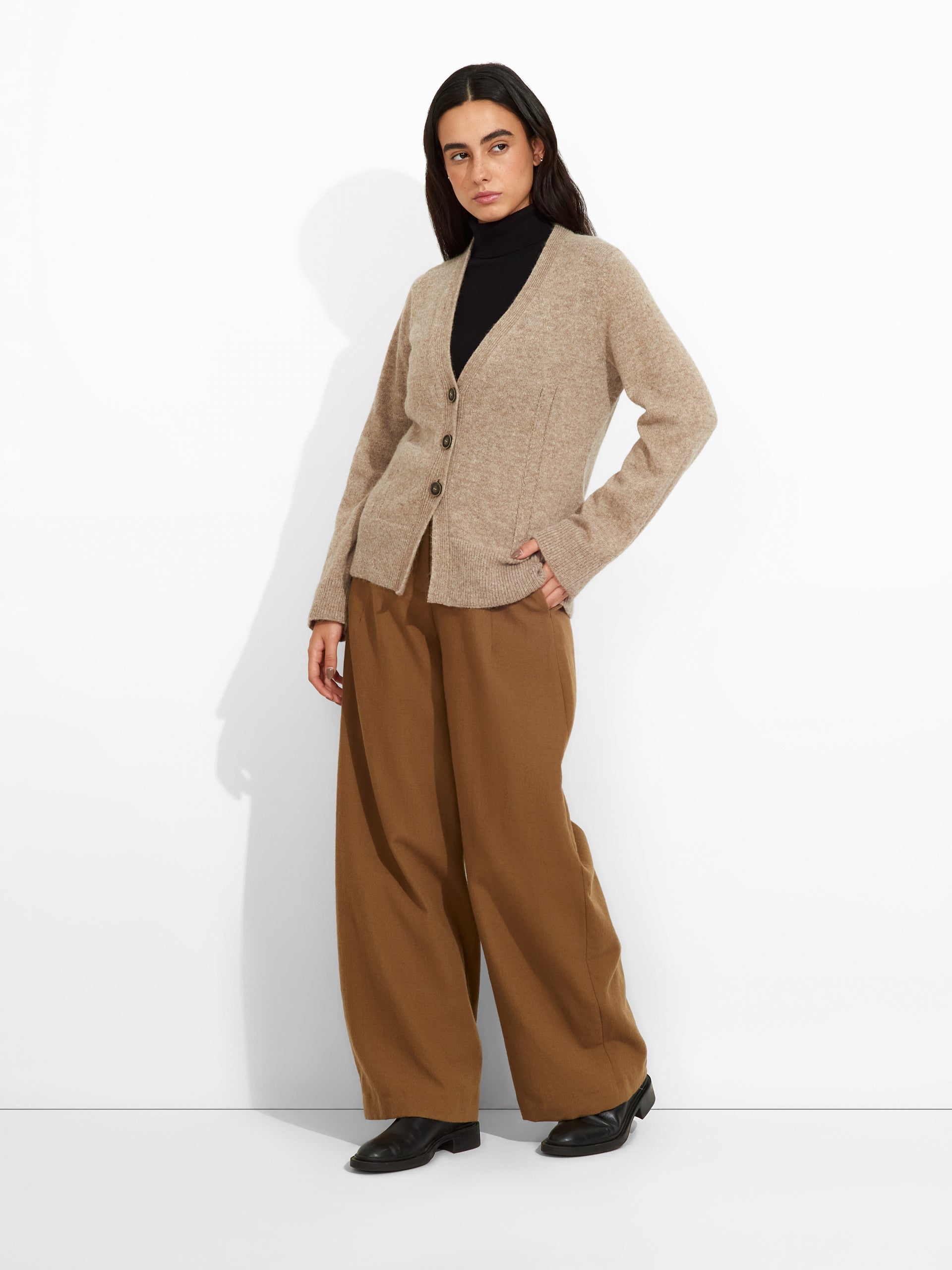 Zia Cardigan Baby Alpaca Color Brown