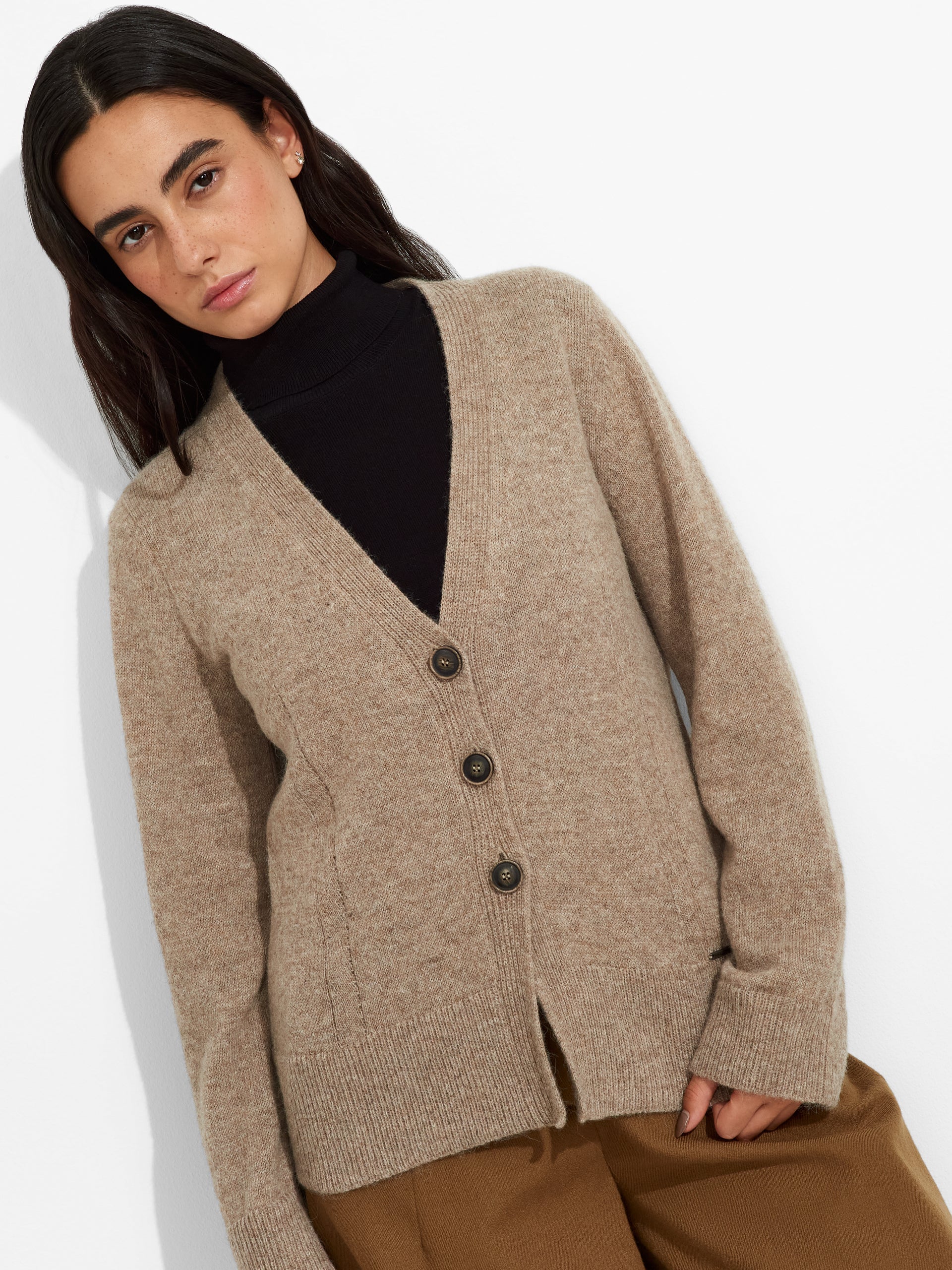 Zia Cardigan Baby Alpaca Color Brown - Paz Lifestyle