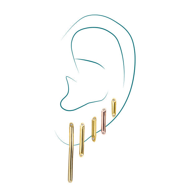 BATON DIAMOND STUDS rts - Paz Lifestyle