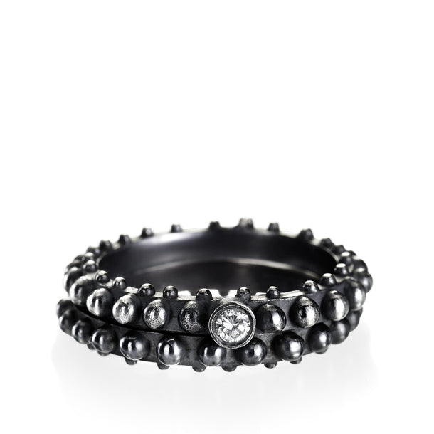 BOHEME ORANGE SAPPHIRE 4-RING STACK - Paz Lifestyle