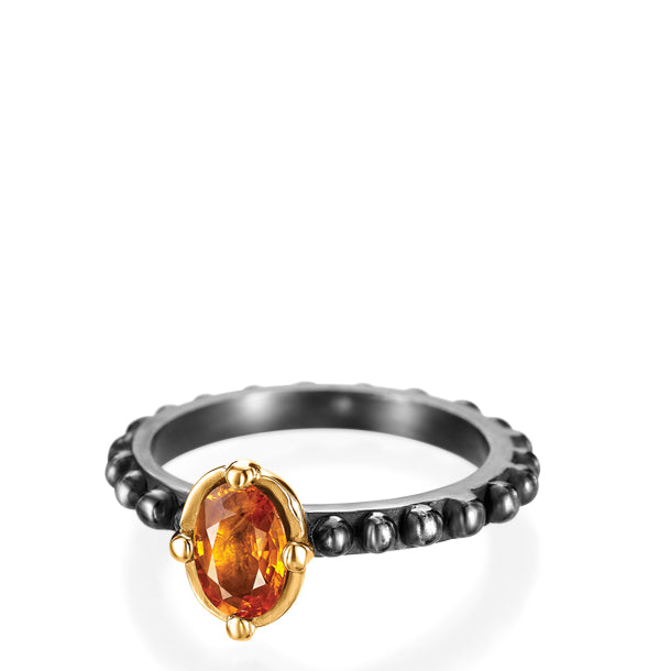 BOHEME ORANGE SAPPHIRE 4-RING STACK - Paz Lifestyle
