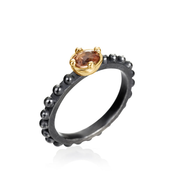 BOHEME ORANGE SAPPHIRE 4-RING STACK - Paz Lifestyle
