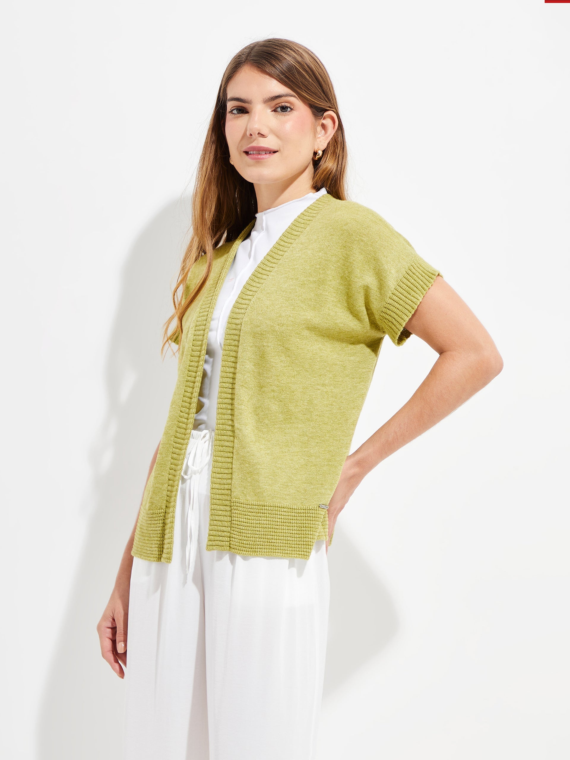Ymelde Vest Cotton Color Green - Paz Lifestyle