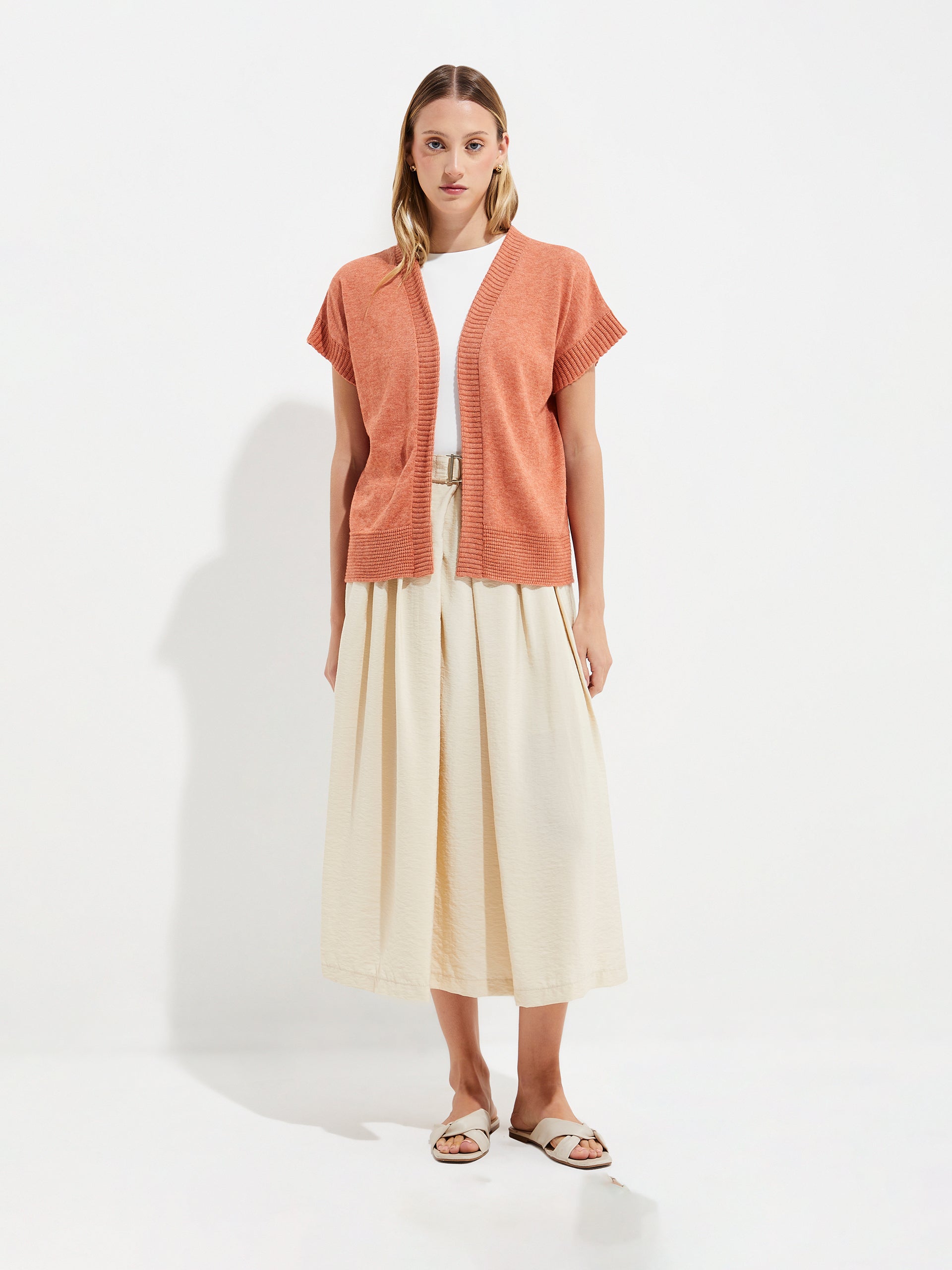 Ymelde Vest Cotton Color Orange