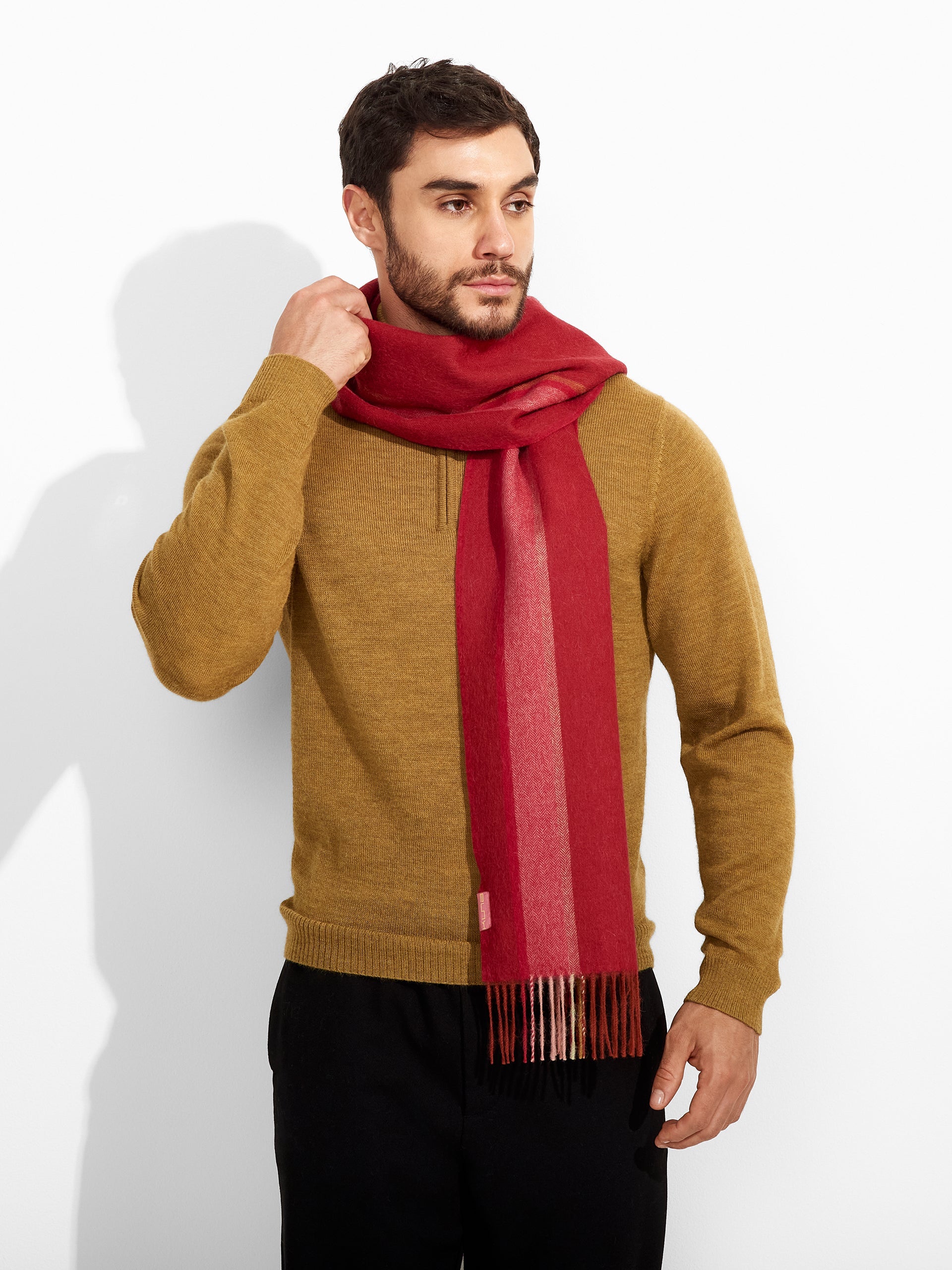Perejil Scarf Baby Alpaca Color Red