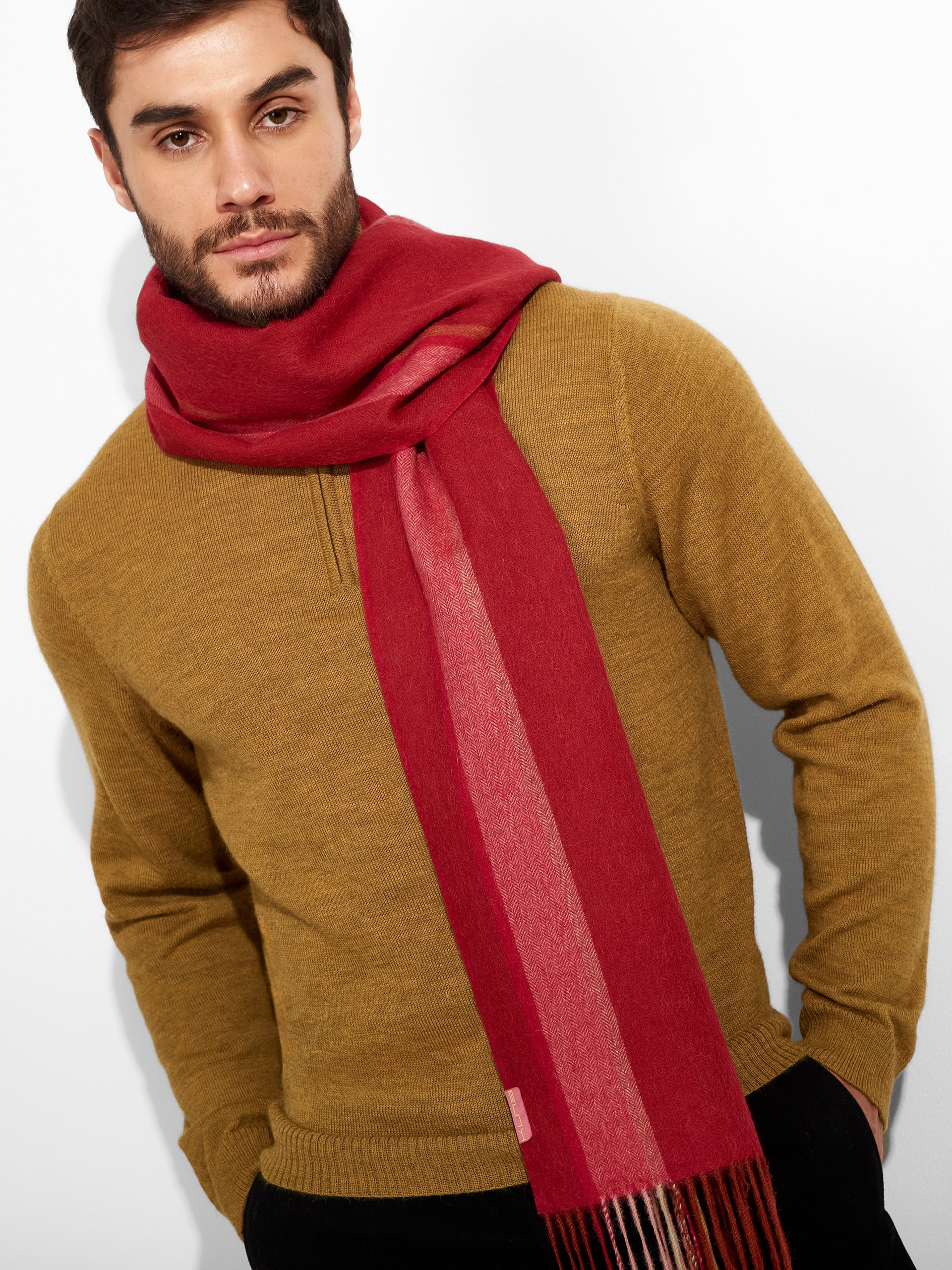 Perejil Scarf Baby Alpaca Color Red
