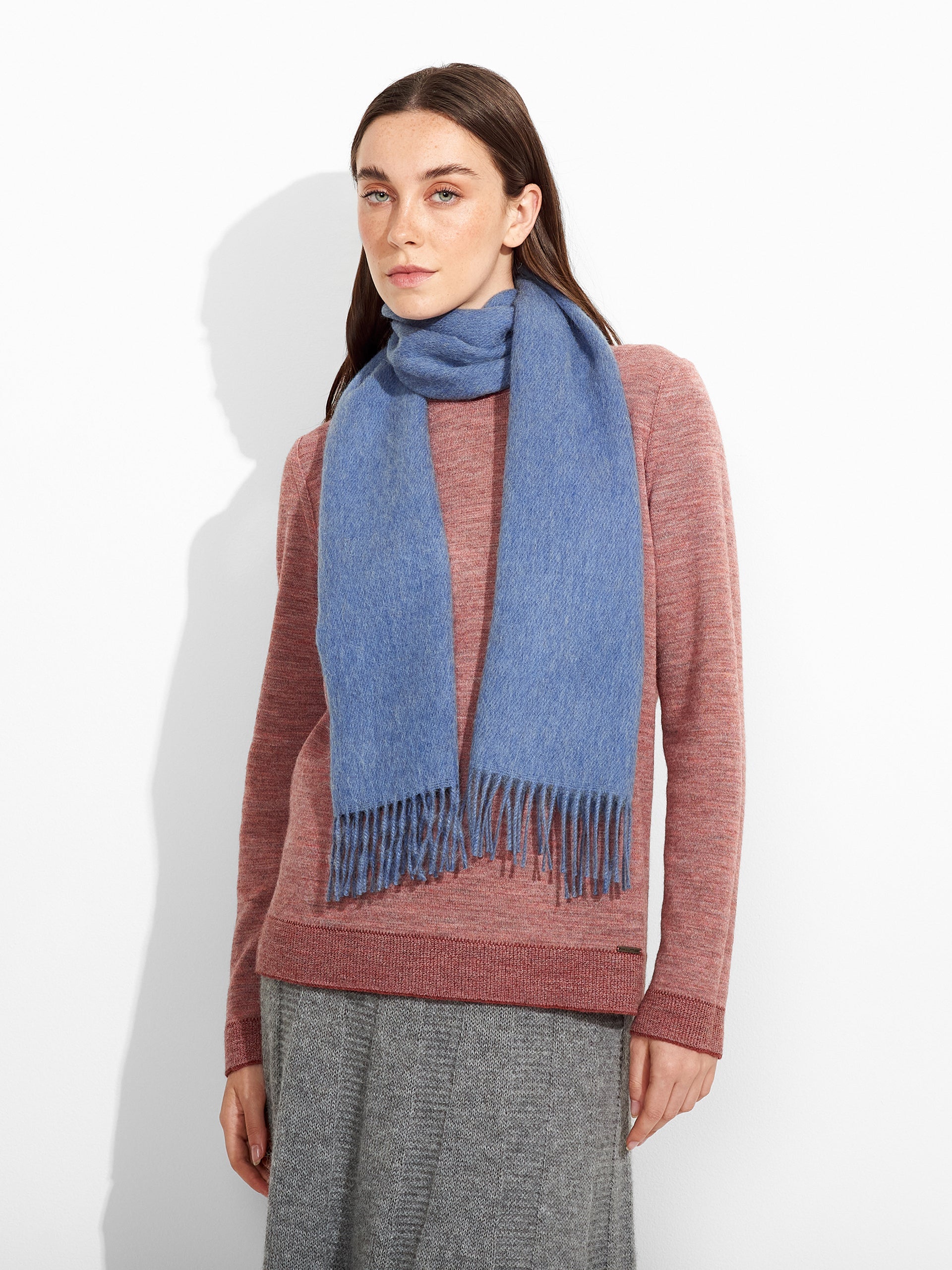 Zeta Scarf Baby Alpaca Color Ligth Blue - Paz Lifestyle