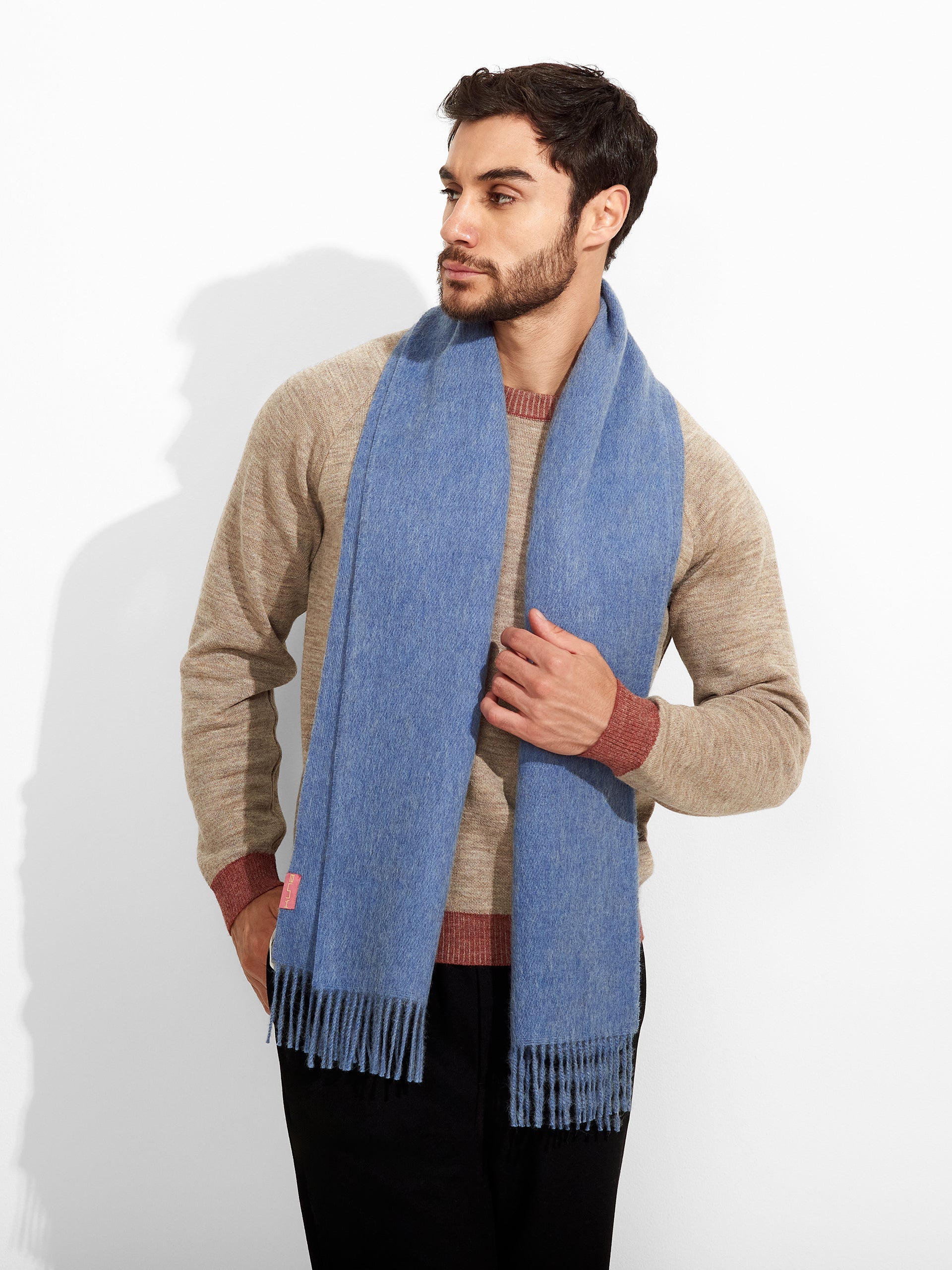 Zeta Scarf Baby Alpaca Color Ligth Blue