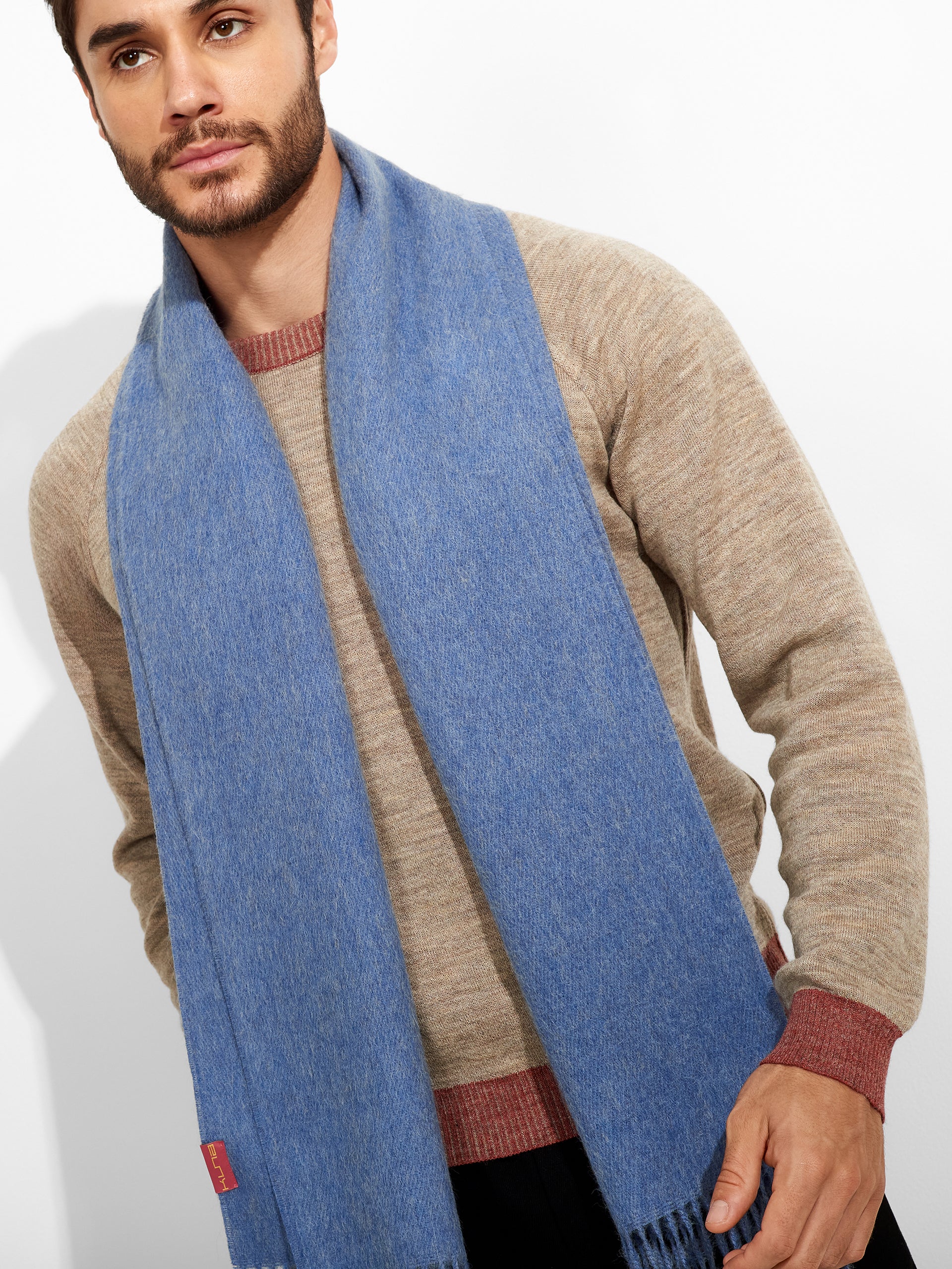Zeta Scarf Baby Alpaca Color Ligth Blue
