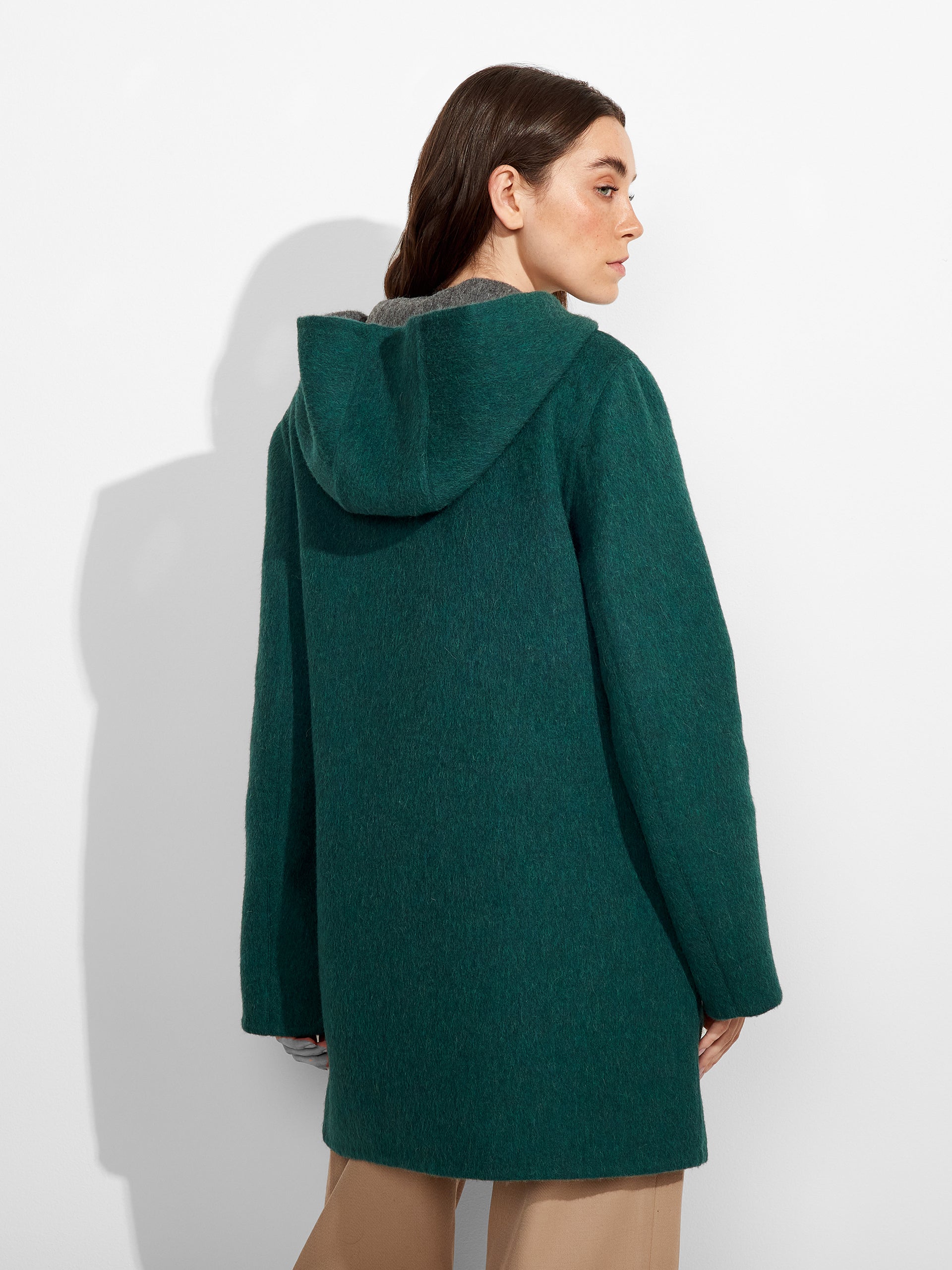 Alaia Coat Baby Alpaca Color Green - Paz Lifestyle