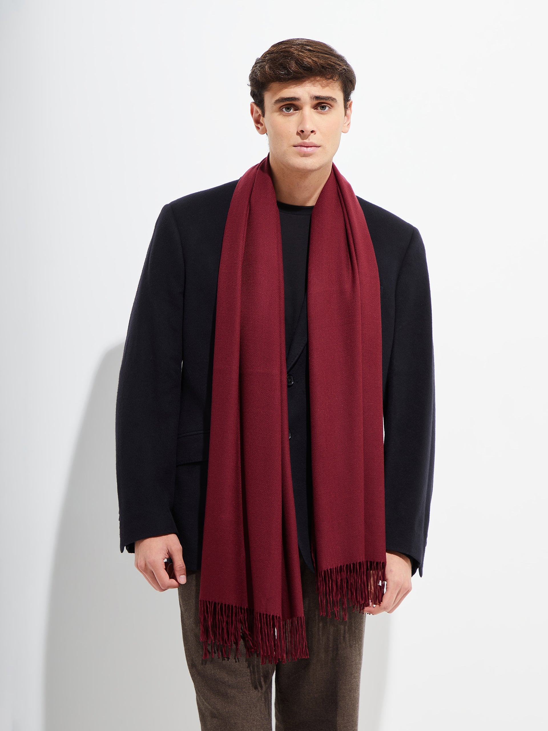 Bellinzona Shawl Vicuña Color Burdeo