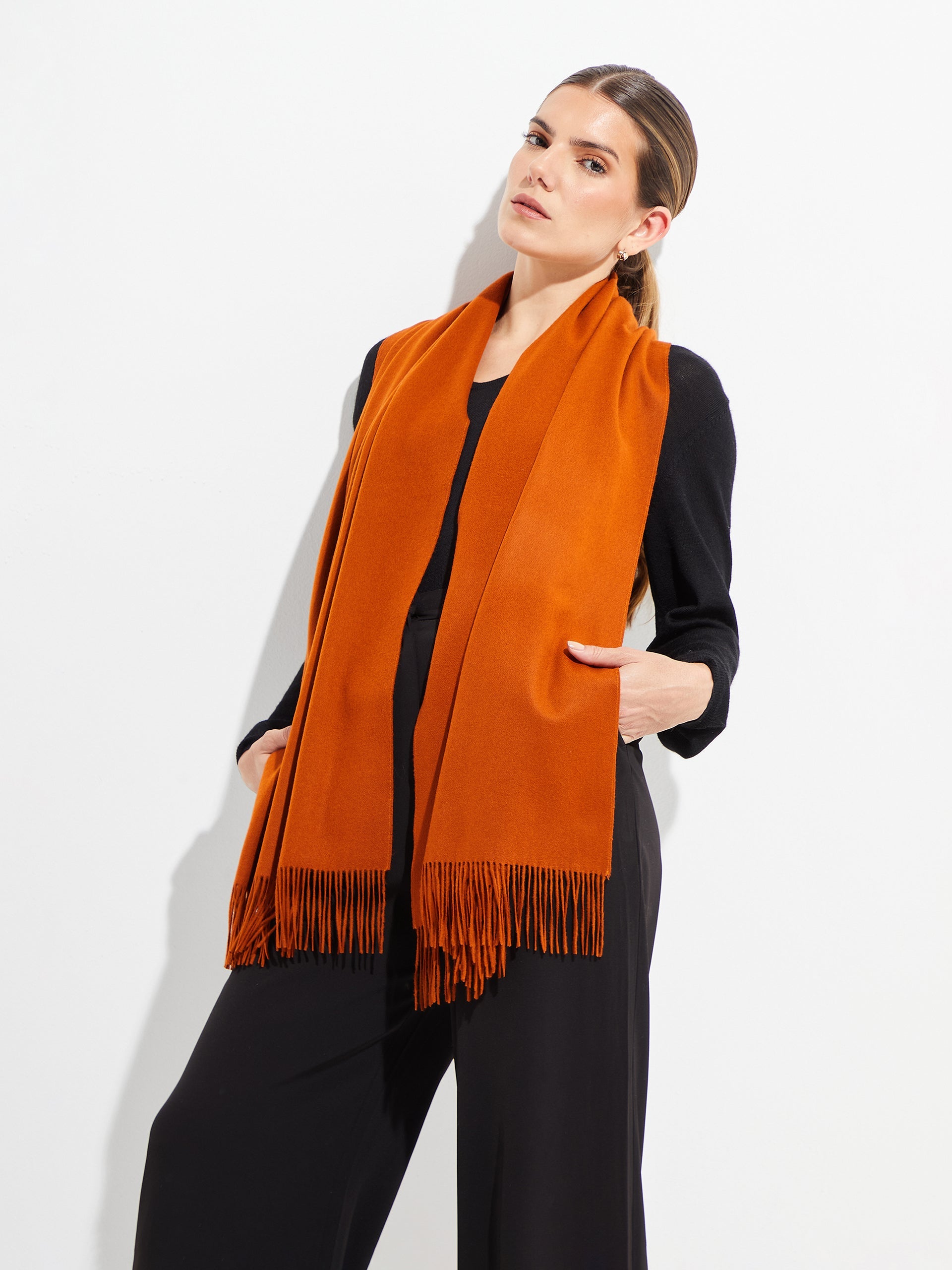 Bellinzona Shawl Vicuña Color Naranja