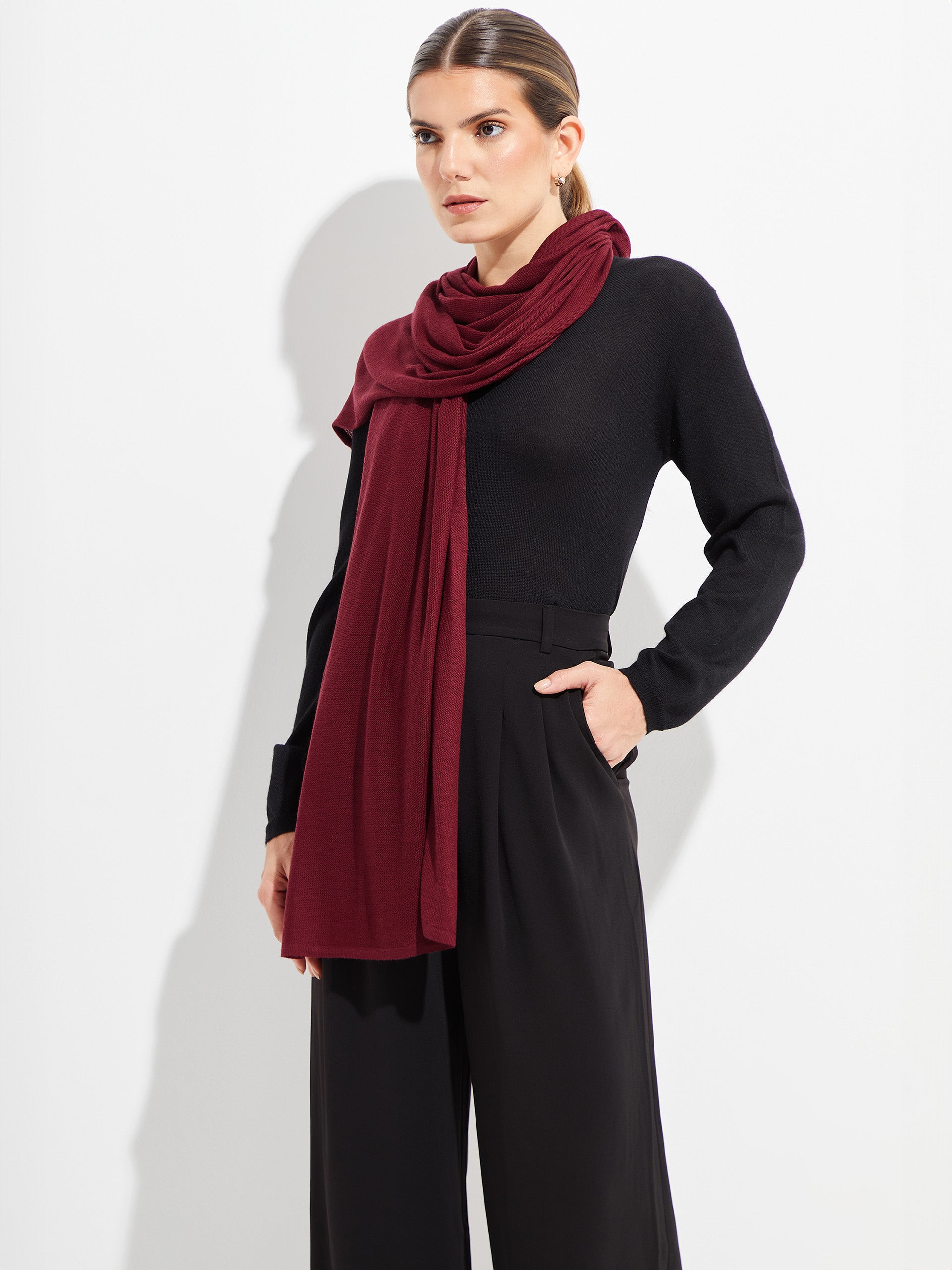 Bouveret Shawl Vicuña Color Burdeo