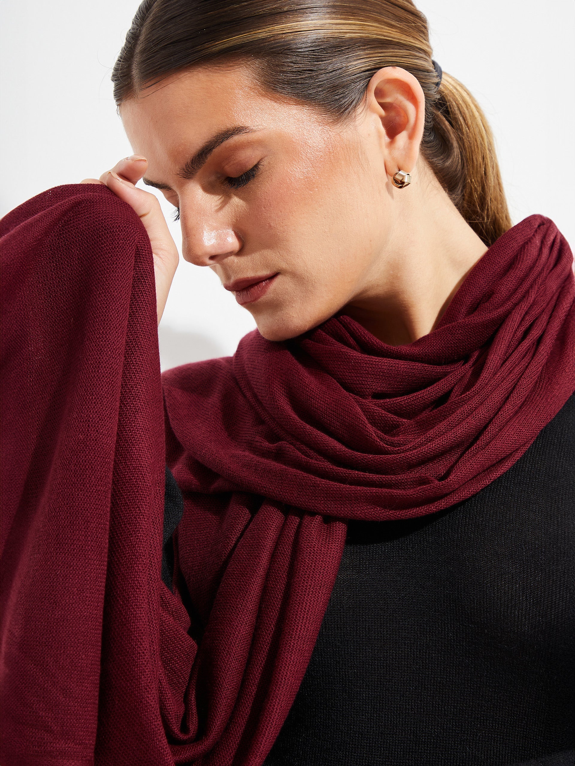 Bouveret Shawl Vicuña Color Burdeo