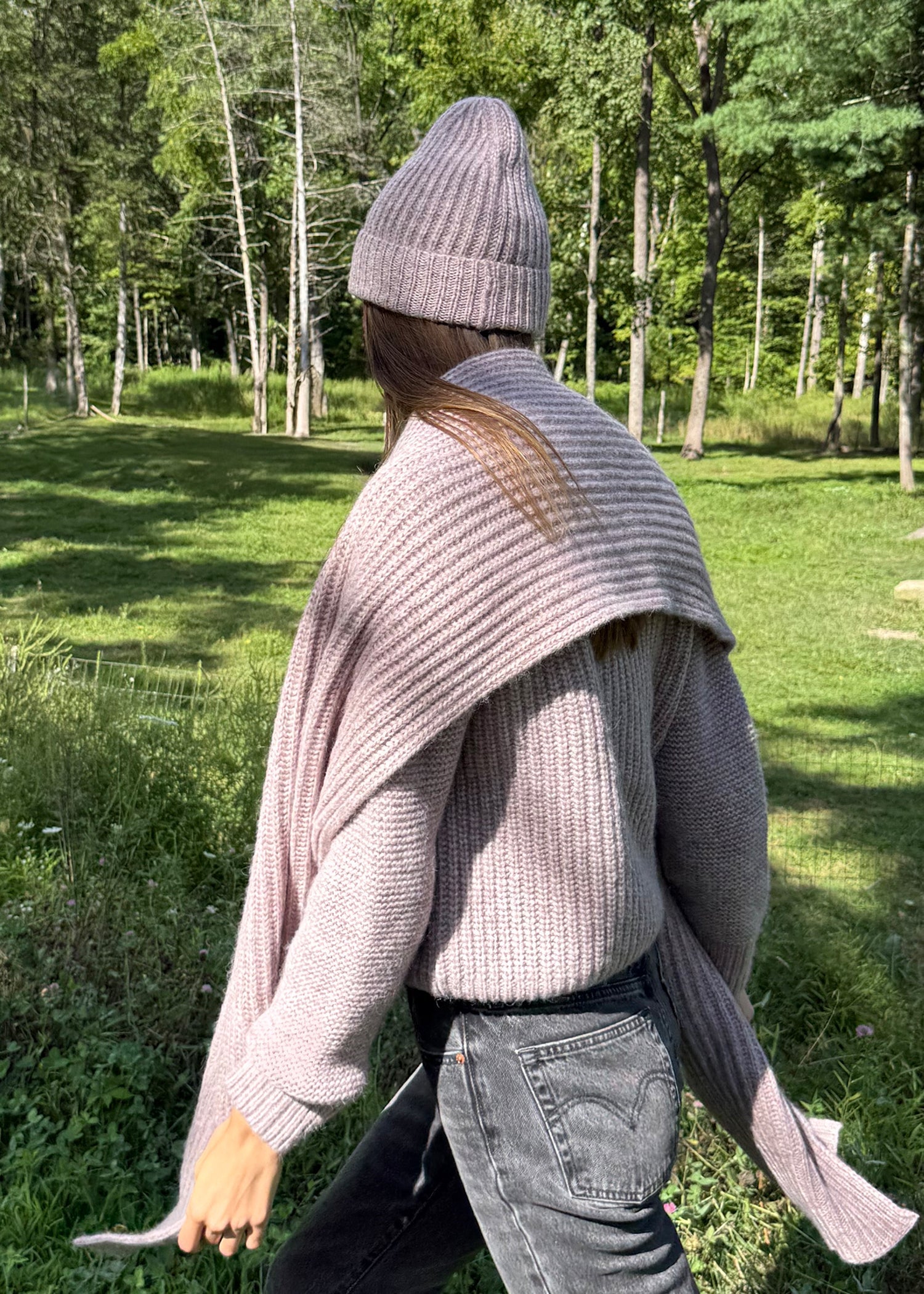 Cozy rib alpaca scarf