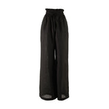 Kampot Linen High Waisted Lounge Pant in Black