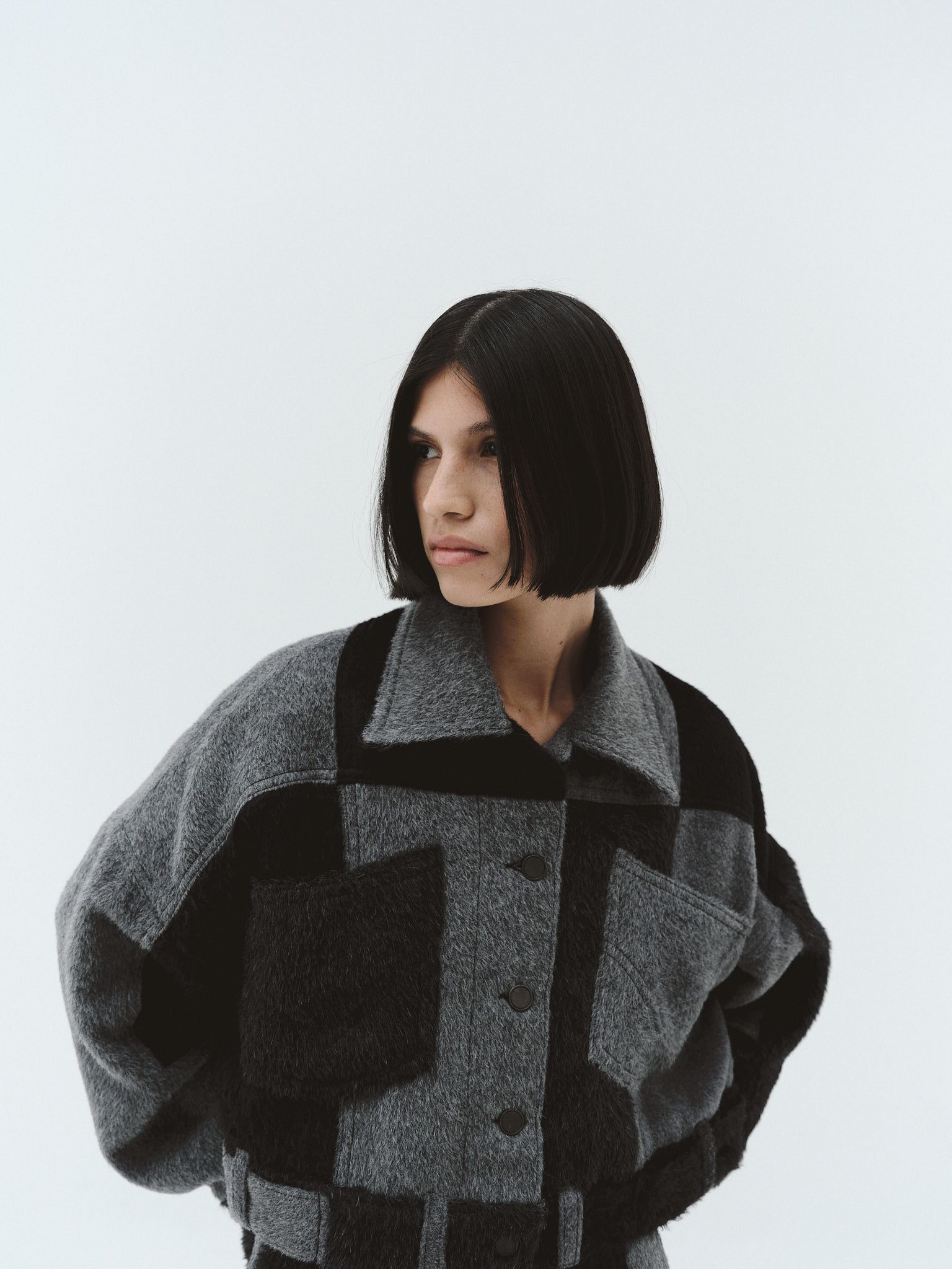 RENATA Alpaca Wool Jacket, Carbón | Pre-Order - Paz Lifestyle