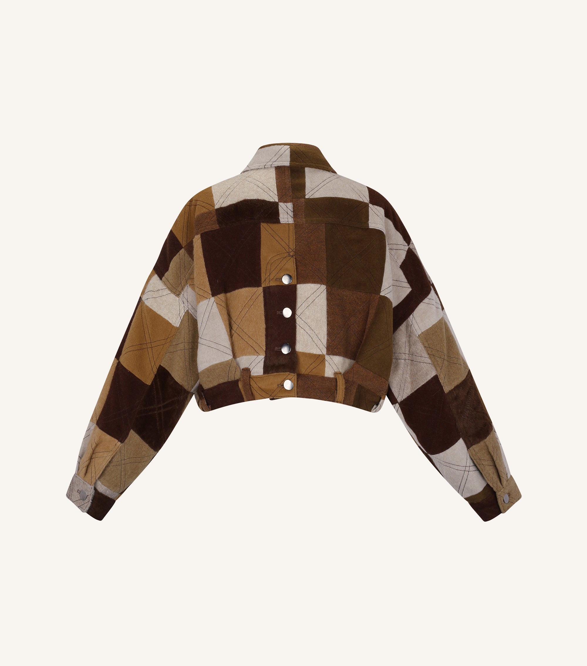 Renata Jacket in Tostada Patchwork Alpaca Wool - Paz Lifestyle