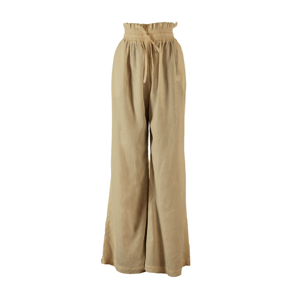 Kampot High Waisted Pant in Camel - Paz Lifestyle 