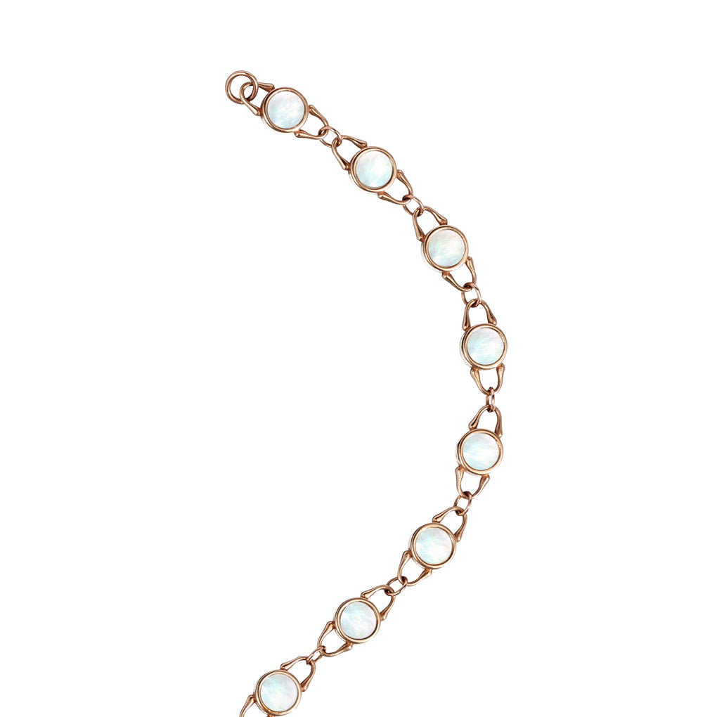 TreasureLock Mother-of-Pearl Bracelet 4mm in Rose Gold - Paz Lifestyle