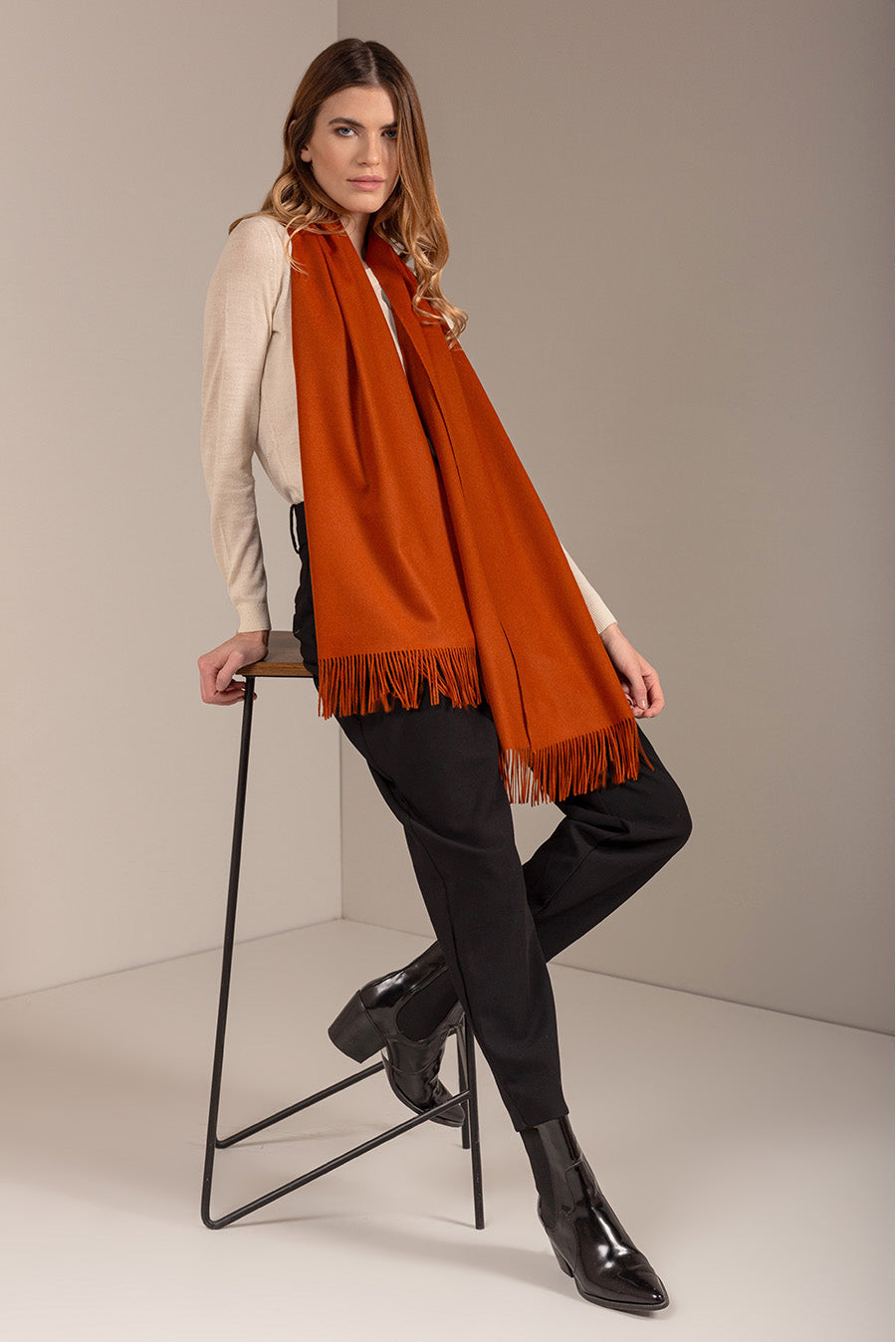 Berna Scarf Vicuña Color Naranja