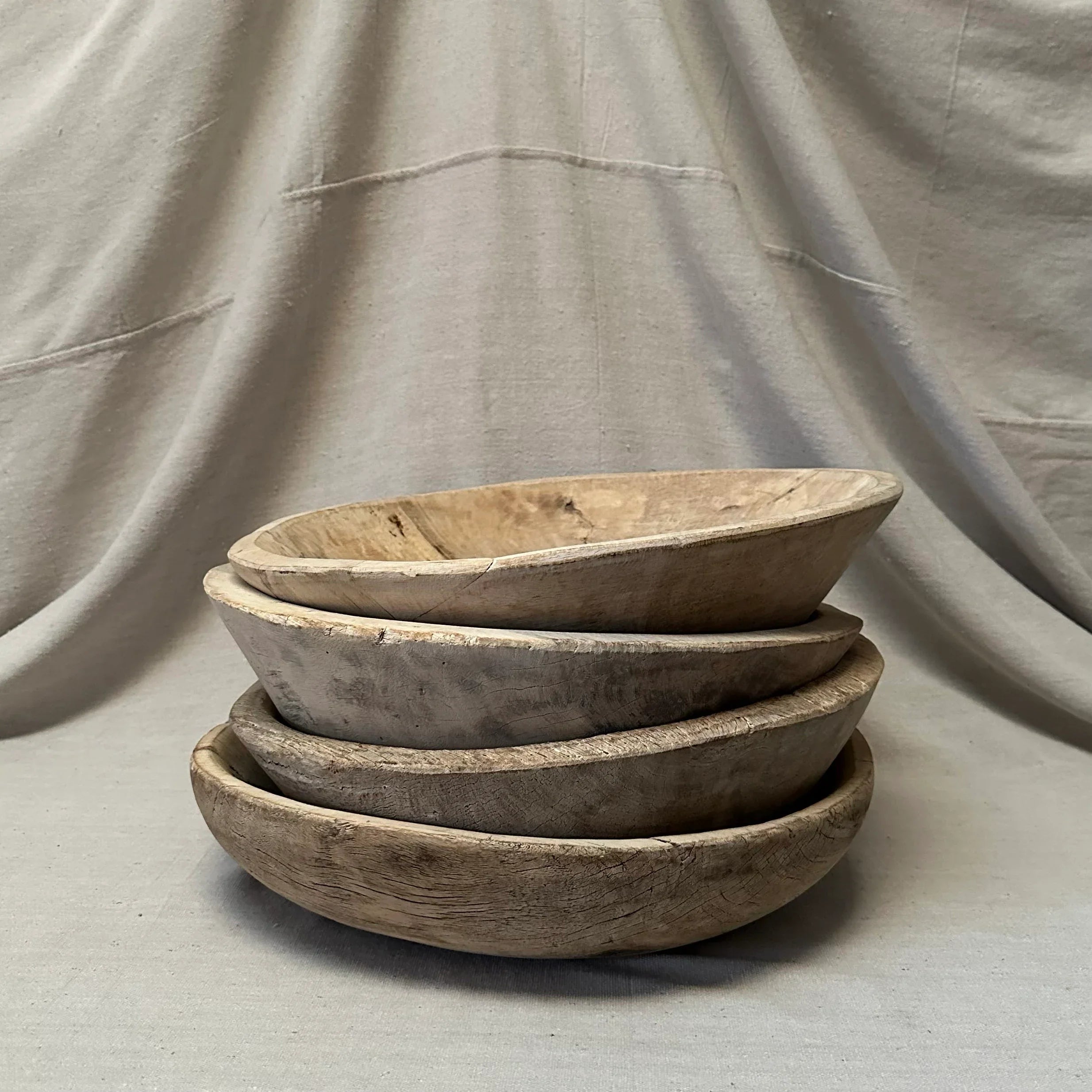 Antique Wooden Dough Bowl - Paz Lifestyle