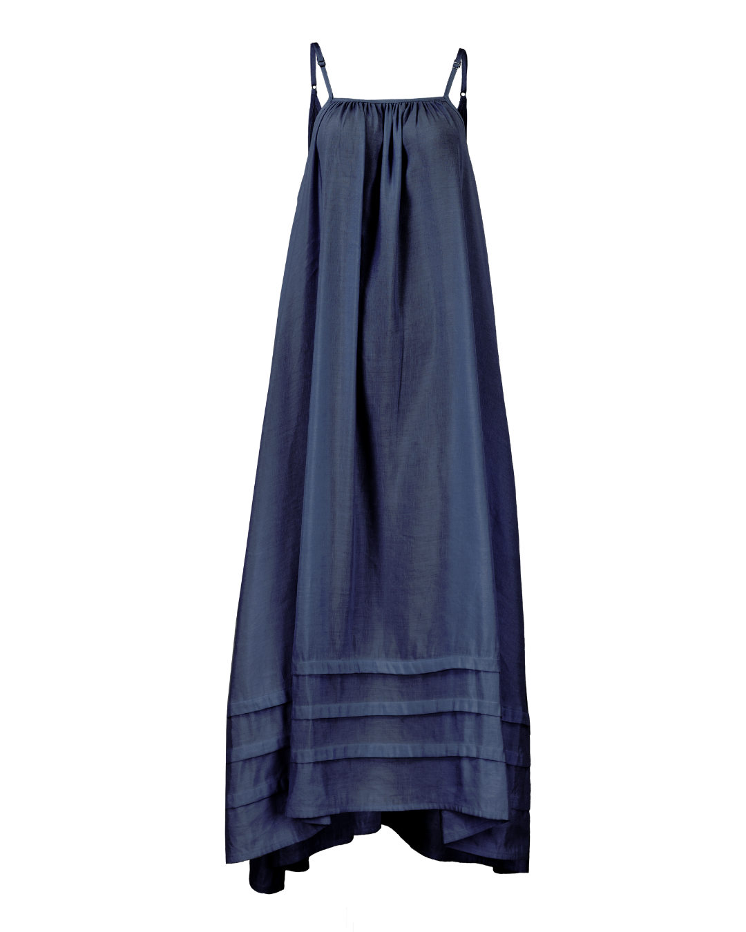 Pleated A-Line Maxi Tank Dress in Navy M / Navy Pleated A-Line Maxi Tank Dress in Navy M / Navy
