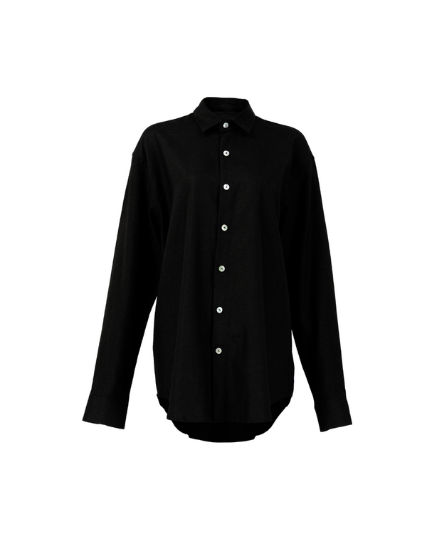 Oversized Button Down in Black - Paz Lifestyle 