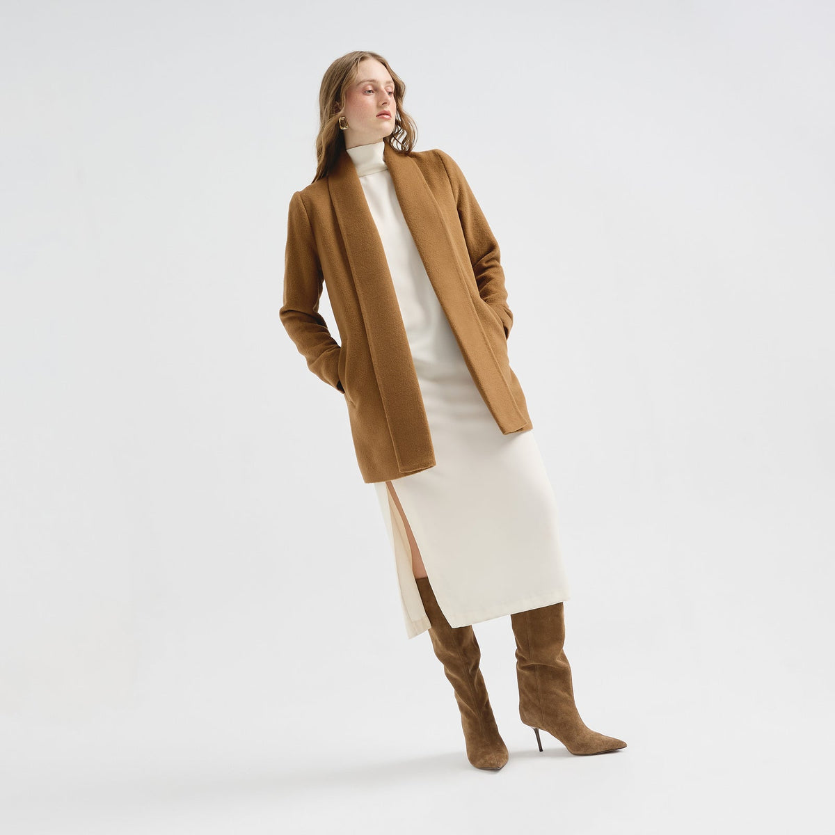 Short Swing Coat Vicuña Color Camel