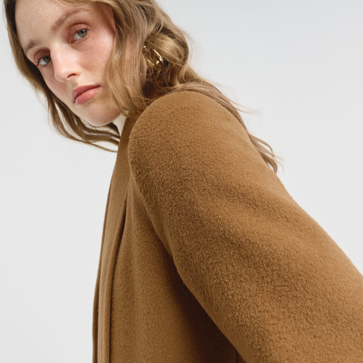 Short Swing Coat Vicuña Color Camel