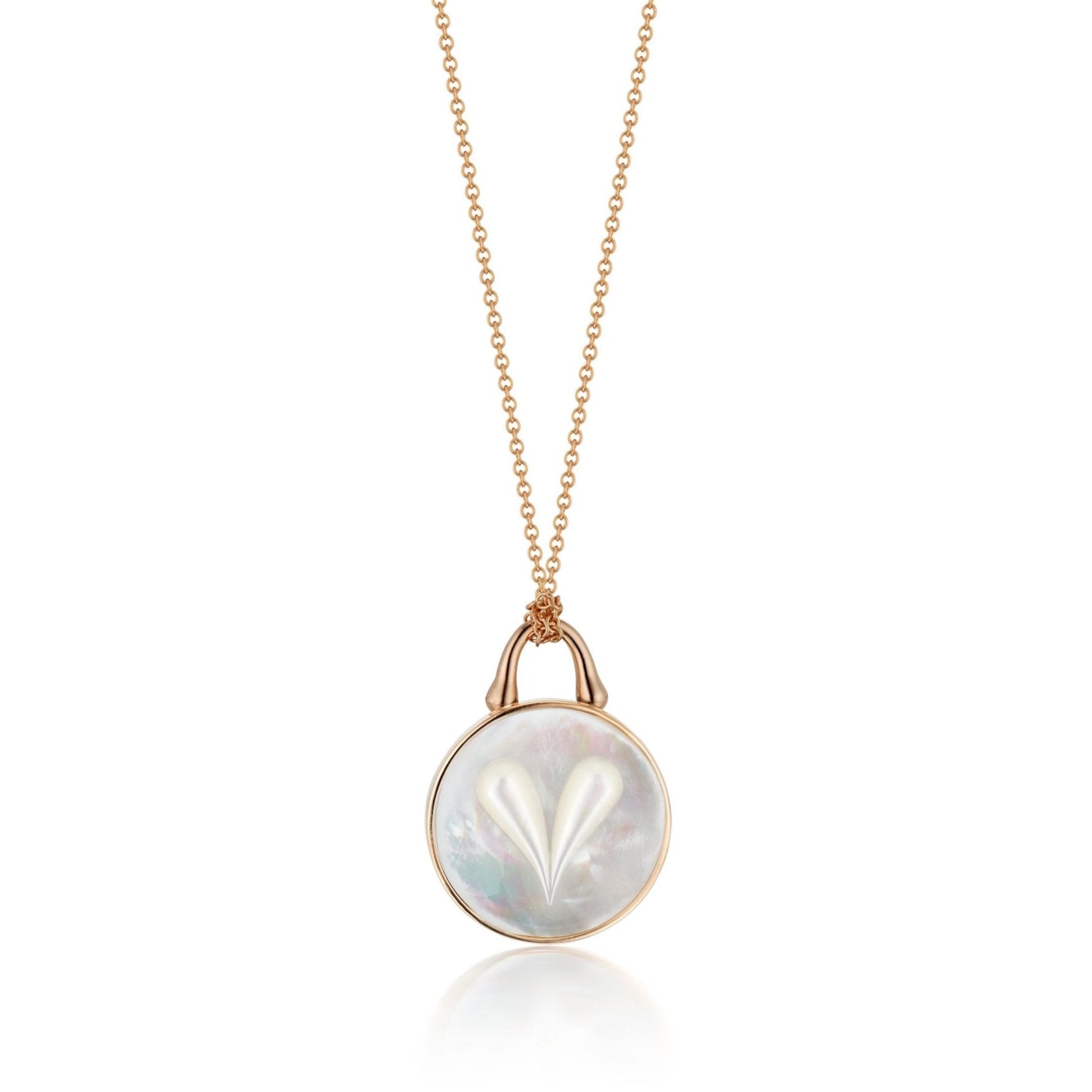 Cameo Heart Pendant 19mm in Rose Gold - Paz Lifestyle 