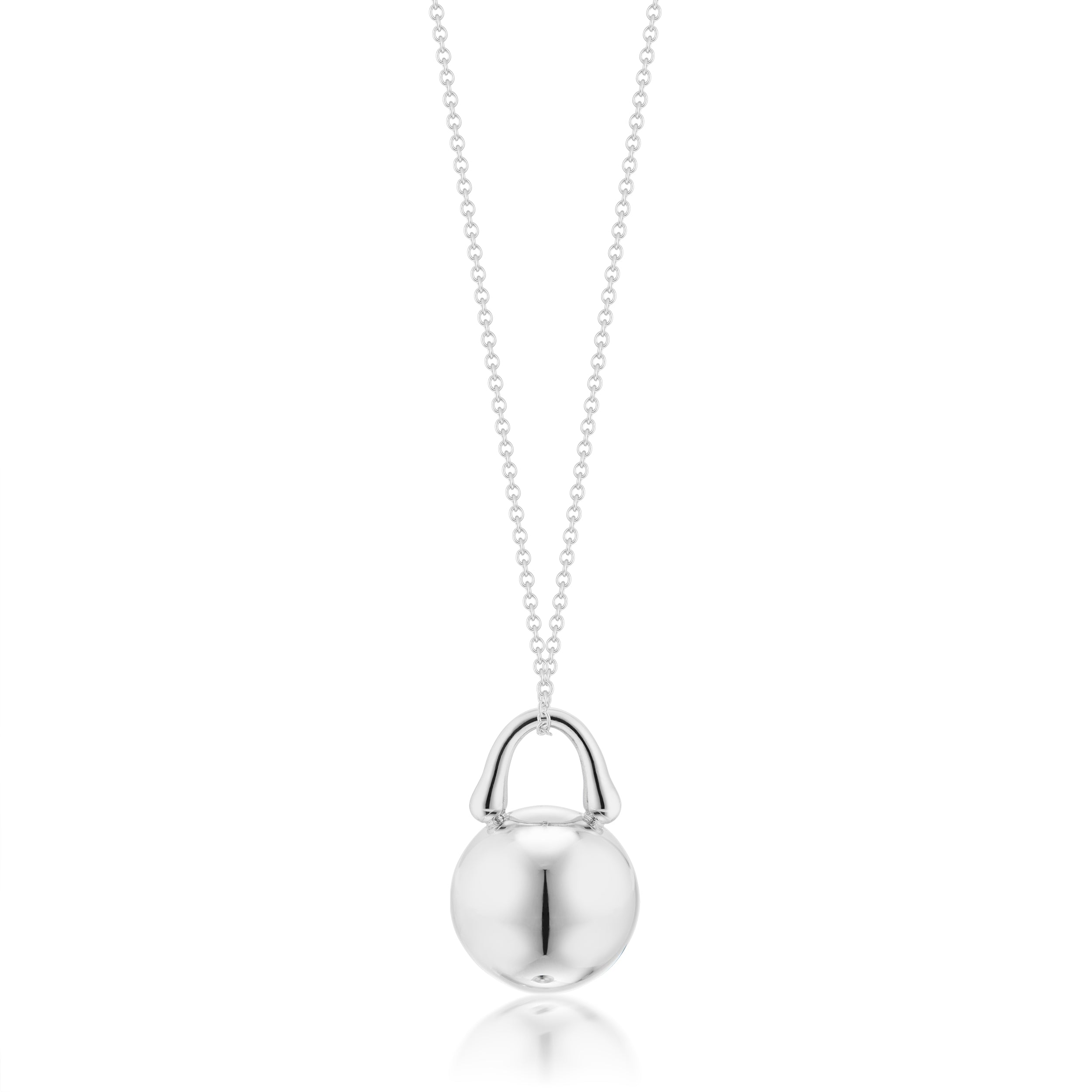 TreasureLock Bead Pendant 14mm in Sterling Silver - Paz Lifestyle 