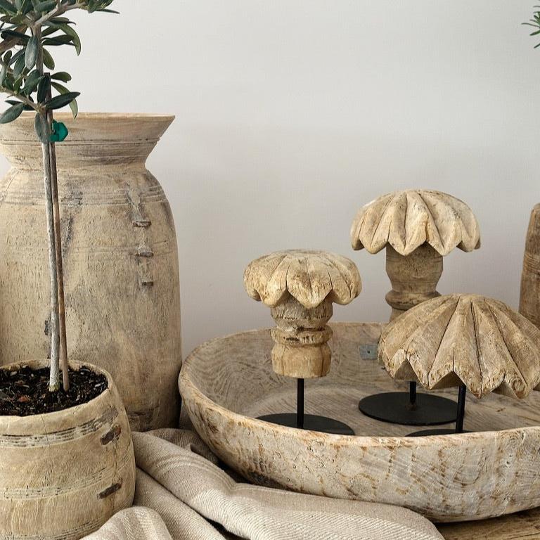 Antique Wooden Dough Bowl - Paz Lifestyle 