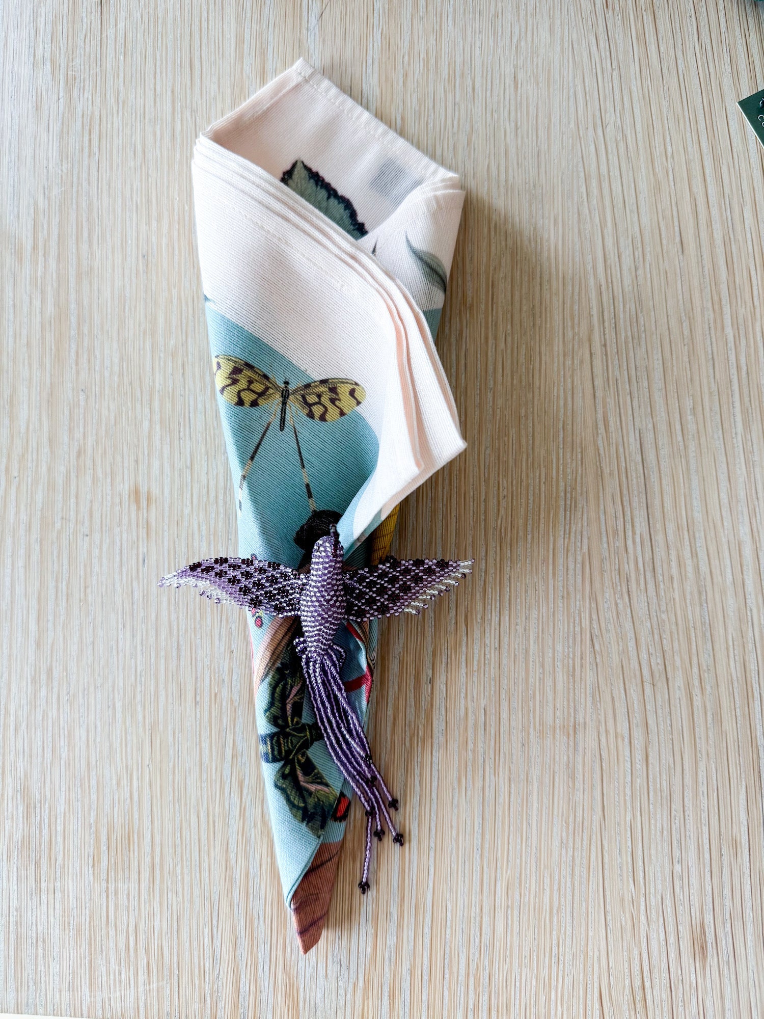 Hummingbird Beaded Napkin Rings - Paz Lifestyle 