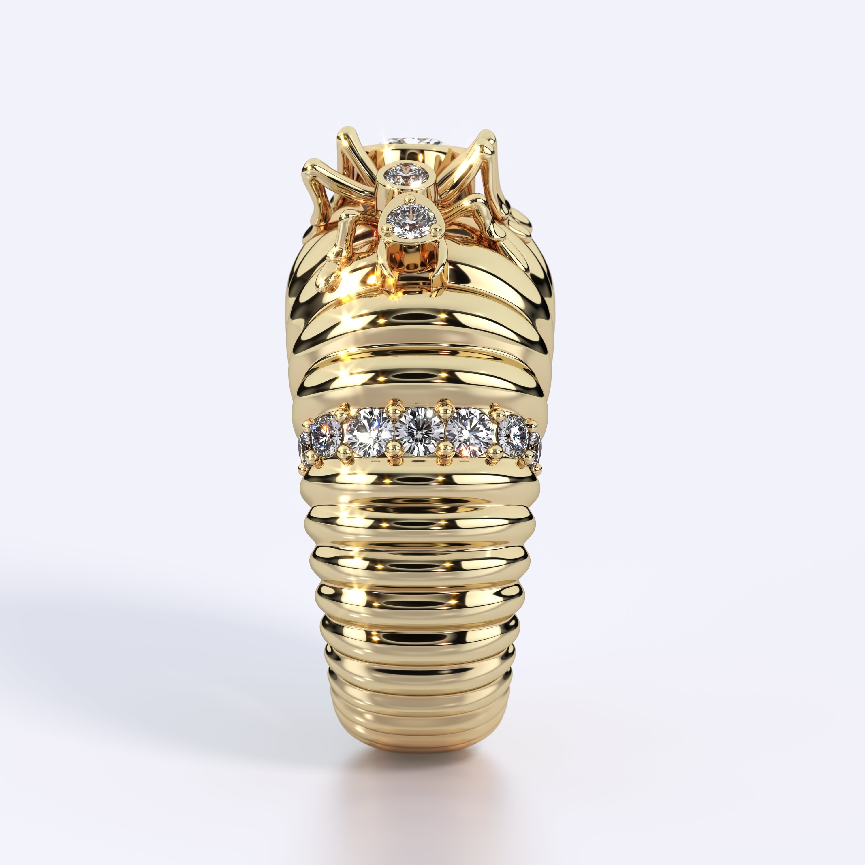 Kokoro Cocktail Ring in Yellow Gold - Paz Lifestyle 