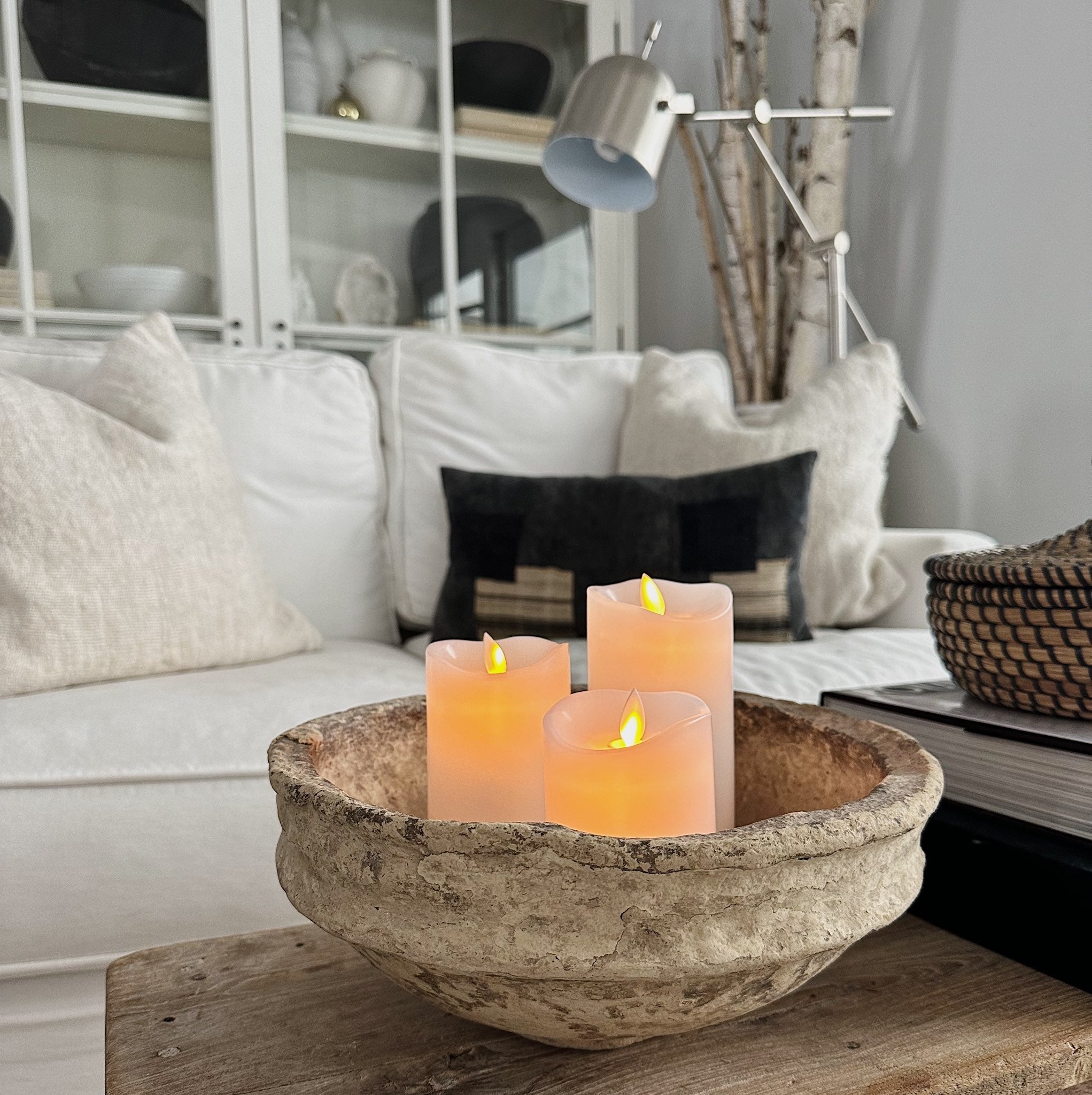 Led Flameless Candles with remote Set of 3 - Paz Lifestyle 