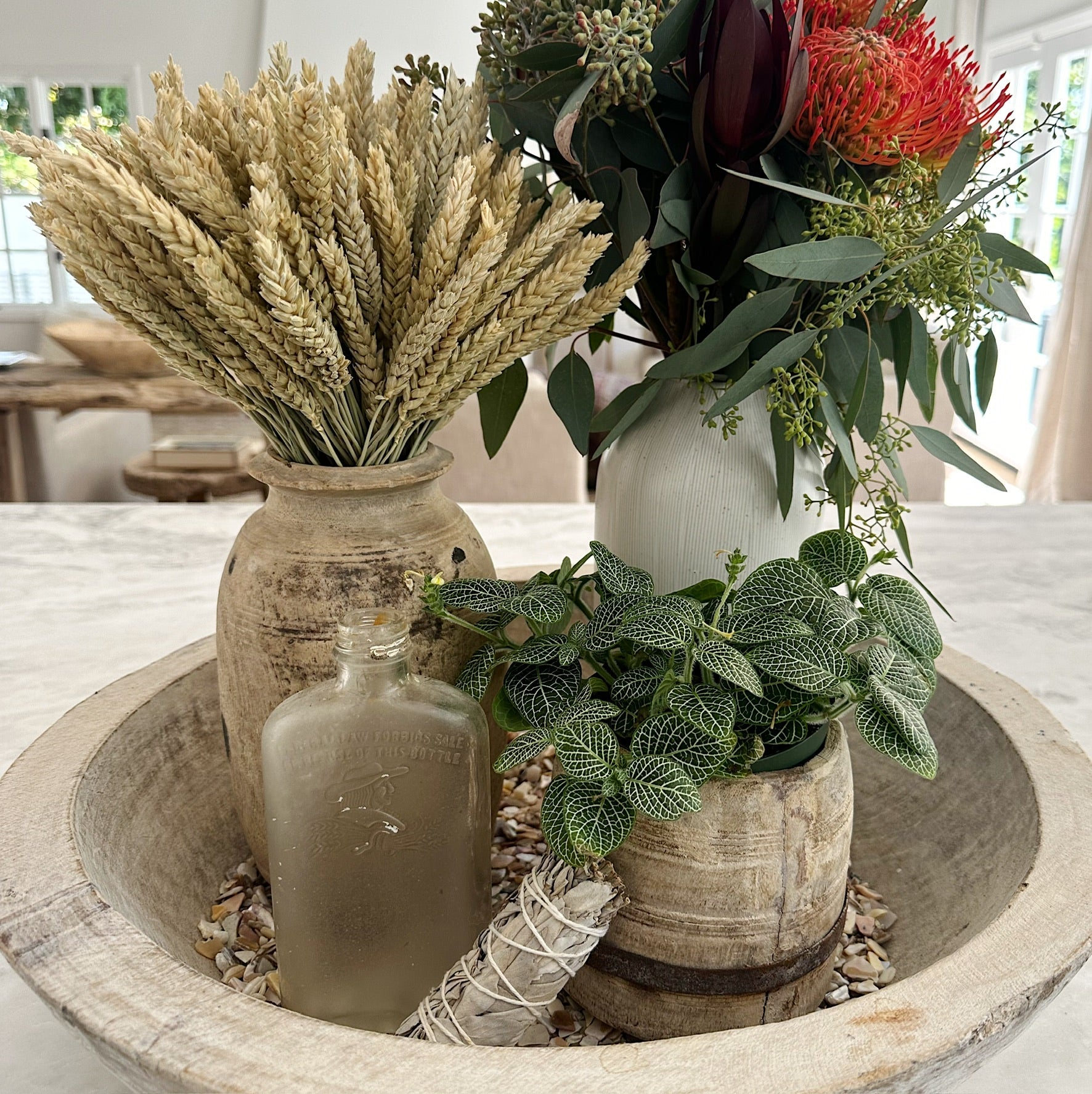 Antique Wooden Dough Bowl - Paz Lifestyle 