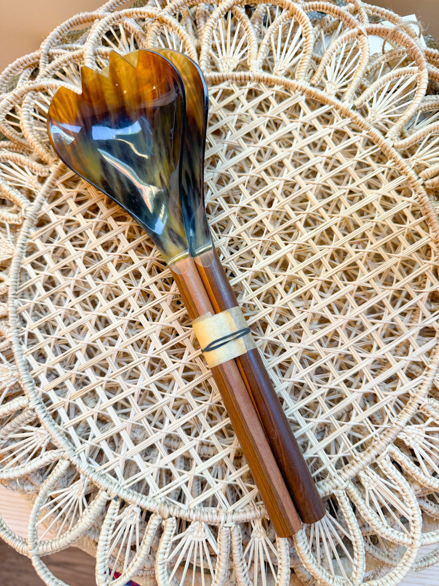 Horn Salad Servers by Mauricio Pulido - Paz Lifestyle 