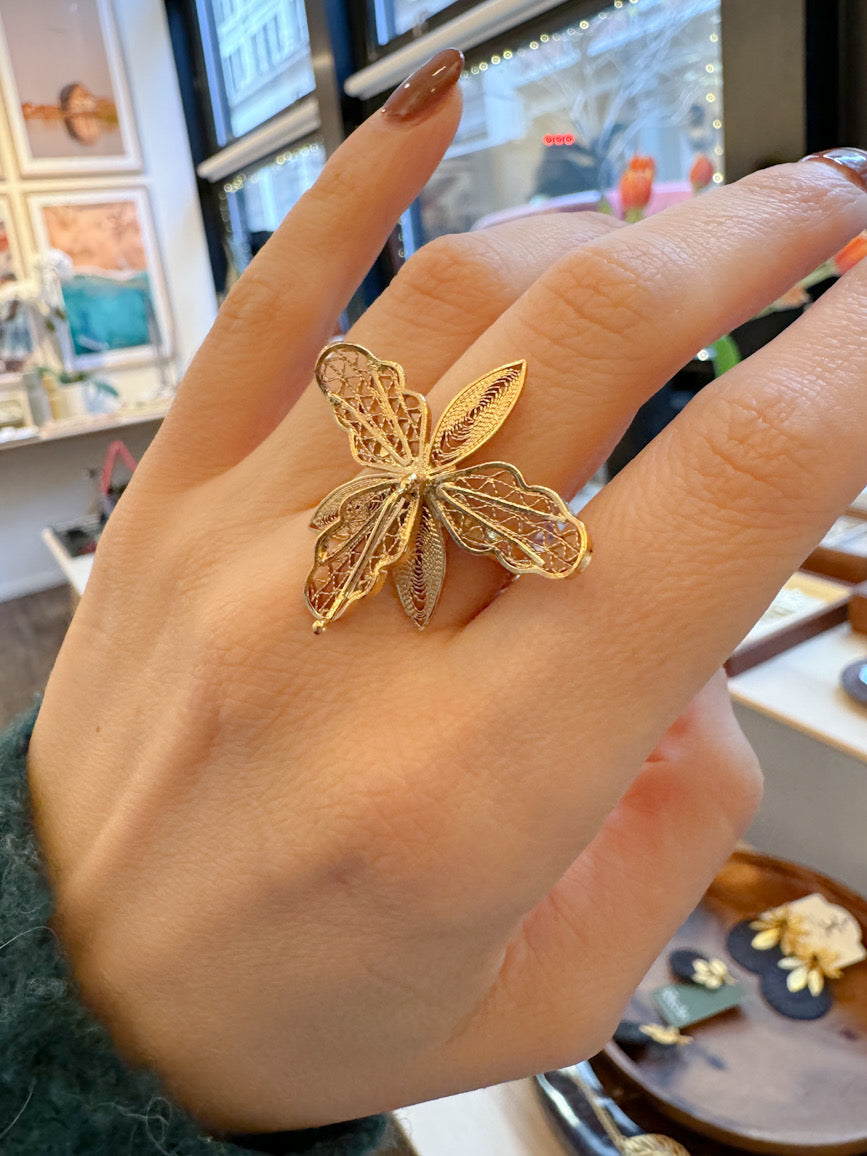 Filigree Orchid Ring