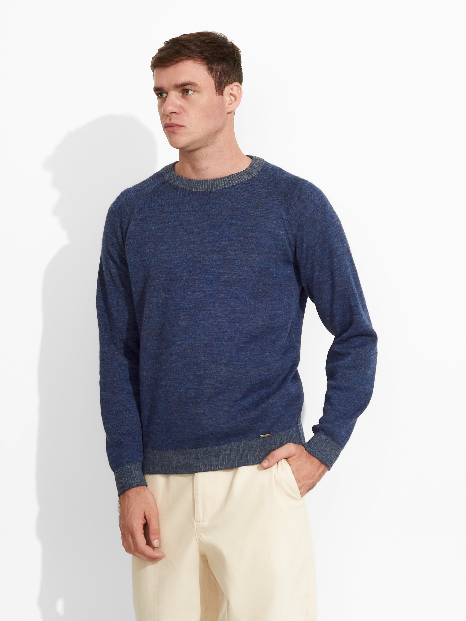 Vittorio Sweater Baby Alpaca Color Blue