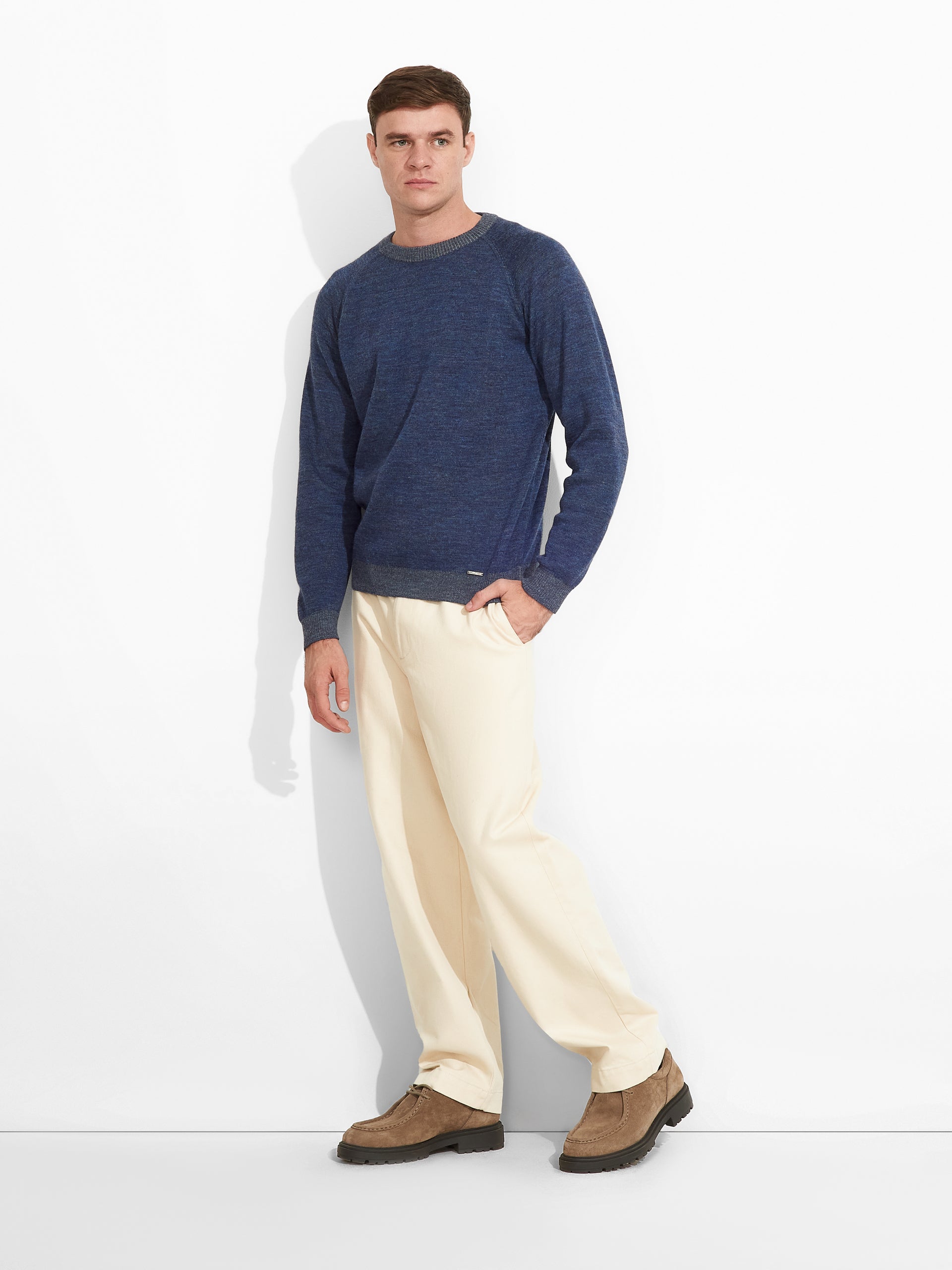 Vittorio Sweater Baby Alpaca Color Blue