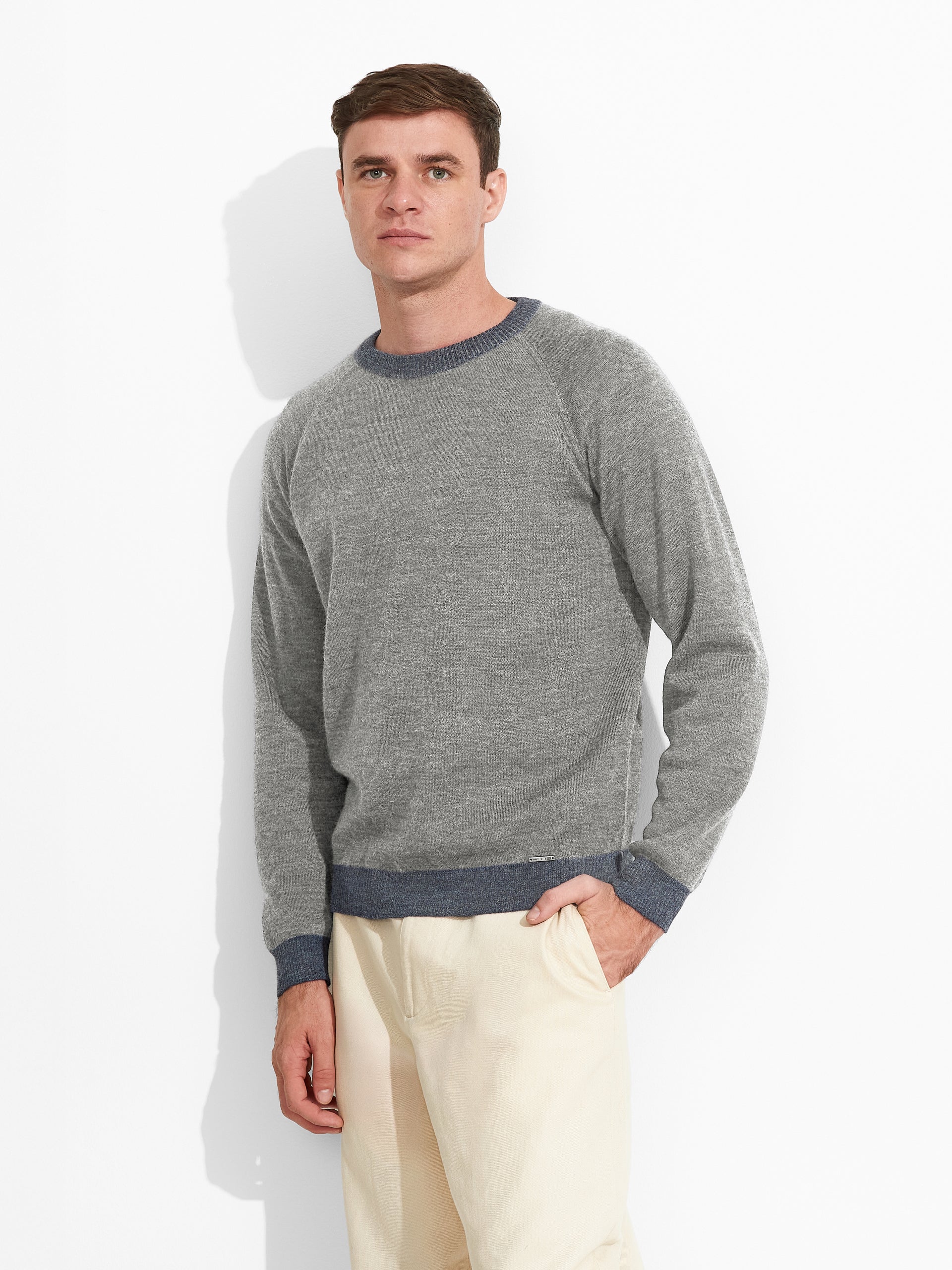 Vittorio Sweater Baby Alpaca Color Blue