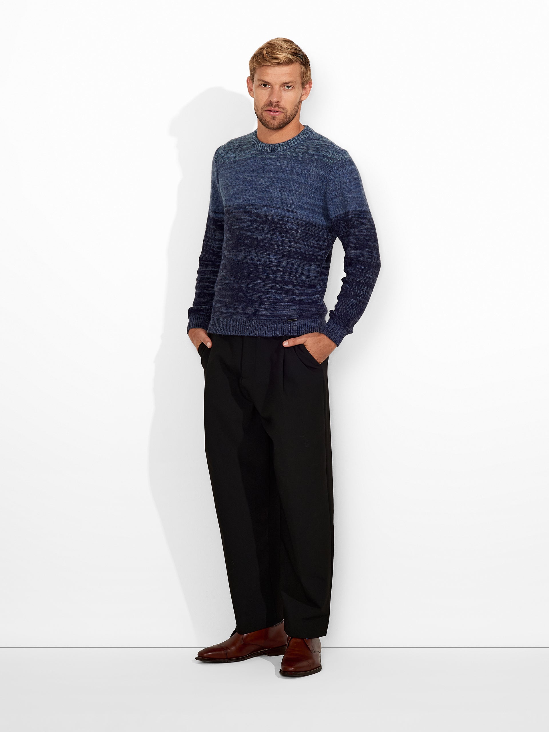 Zodiac Sweater Baby Alpaca Color Blue