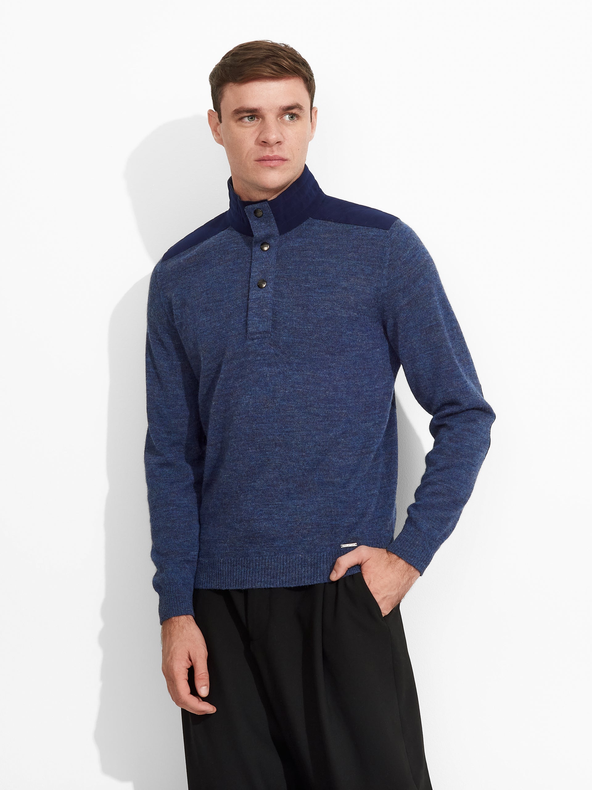 Zorba Sweater Baby Alpaca Color Blue