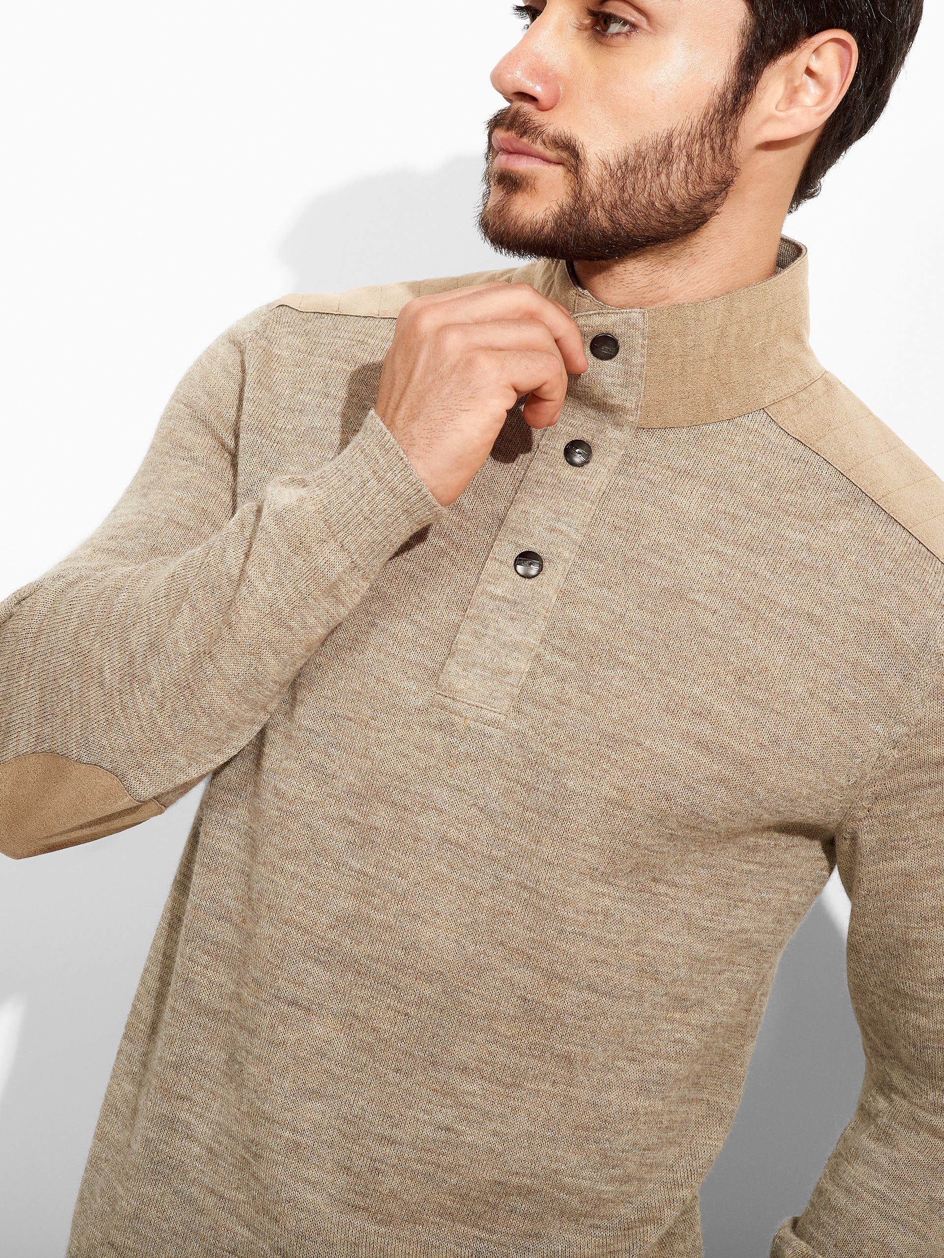 Zorba Sweater Baby Alpaca Color Beige - Paz Lifestyle 