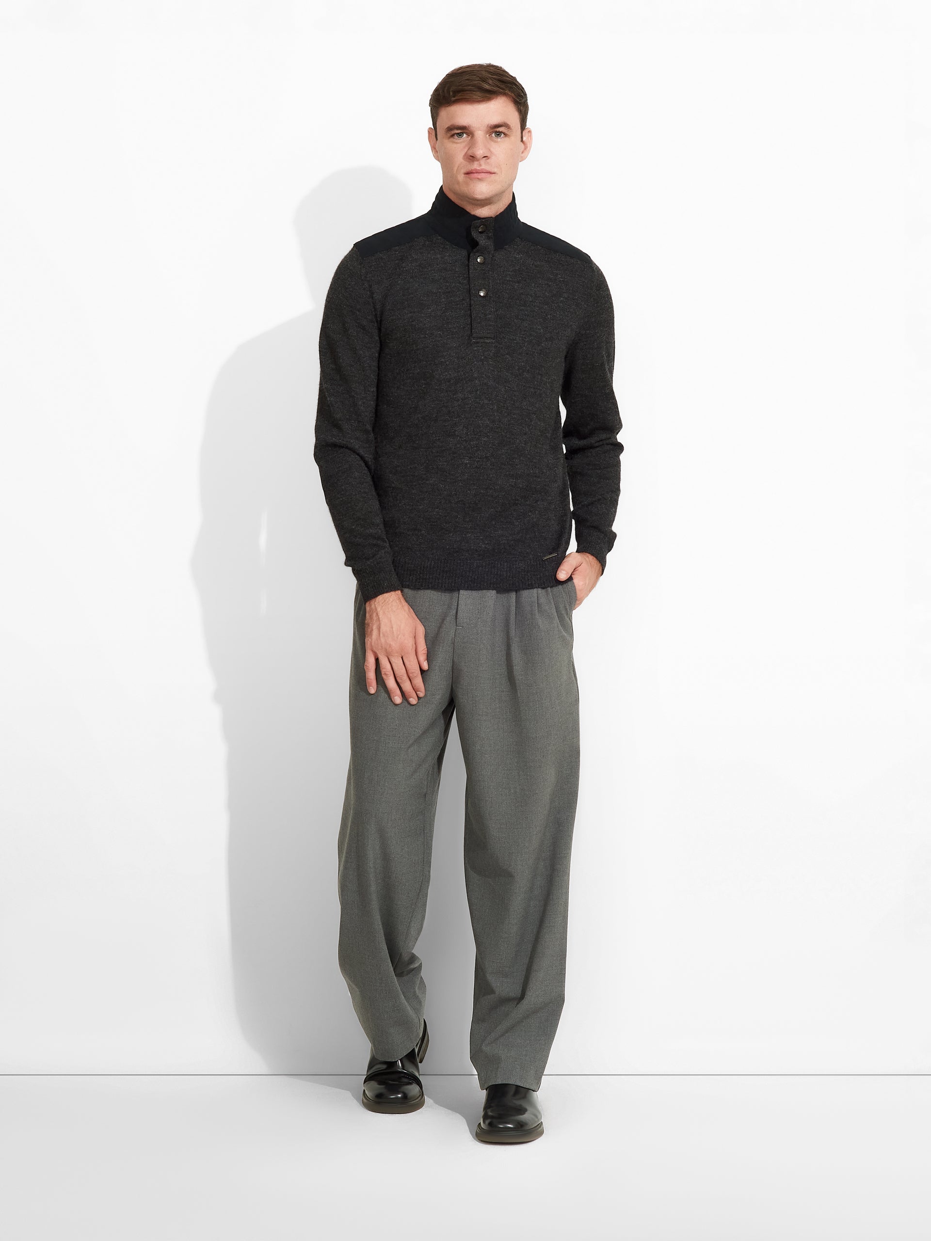 Zorba Sweater Baby Alpaca Color Grey - Paz Lifestyle 