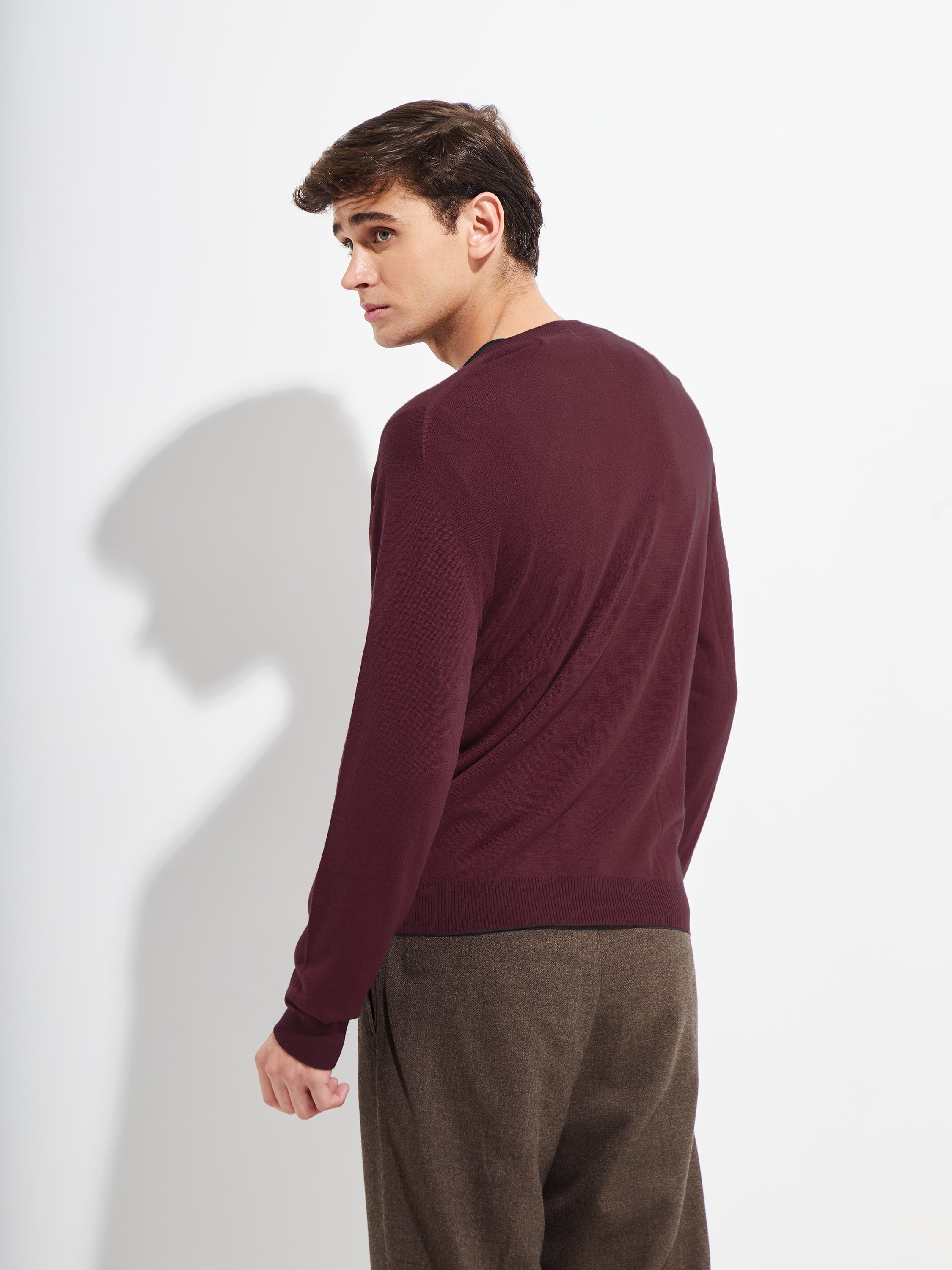 Brian Sweater Vicuña Color Burdeo