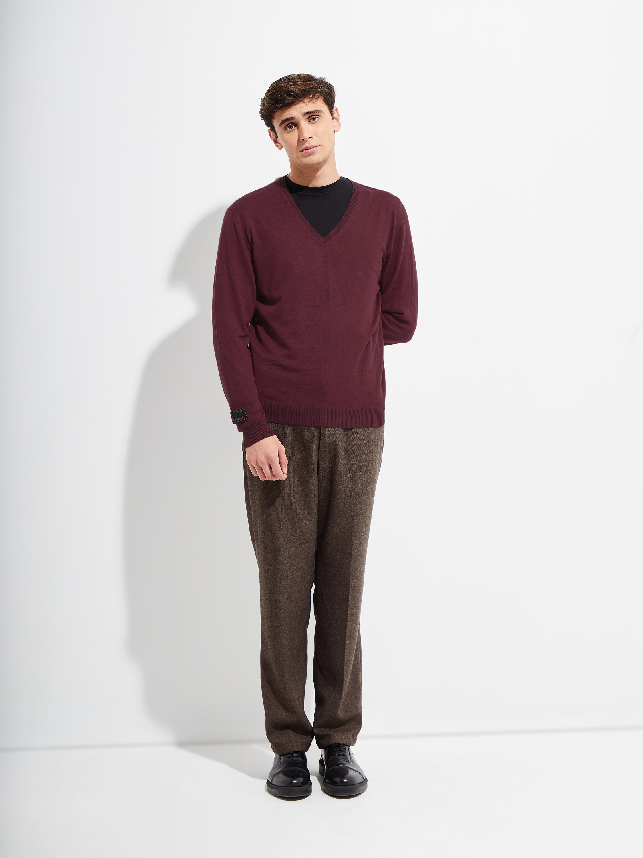 Brian Sweater Vicuña Color Burdeo